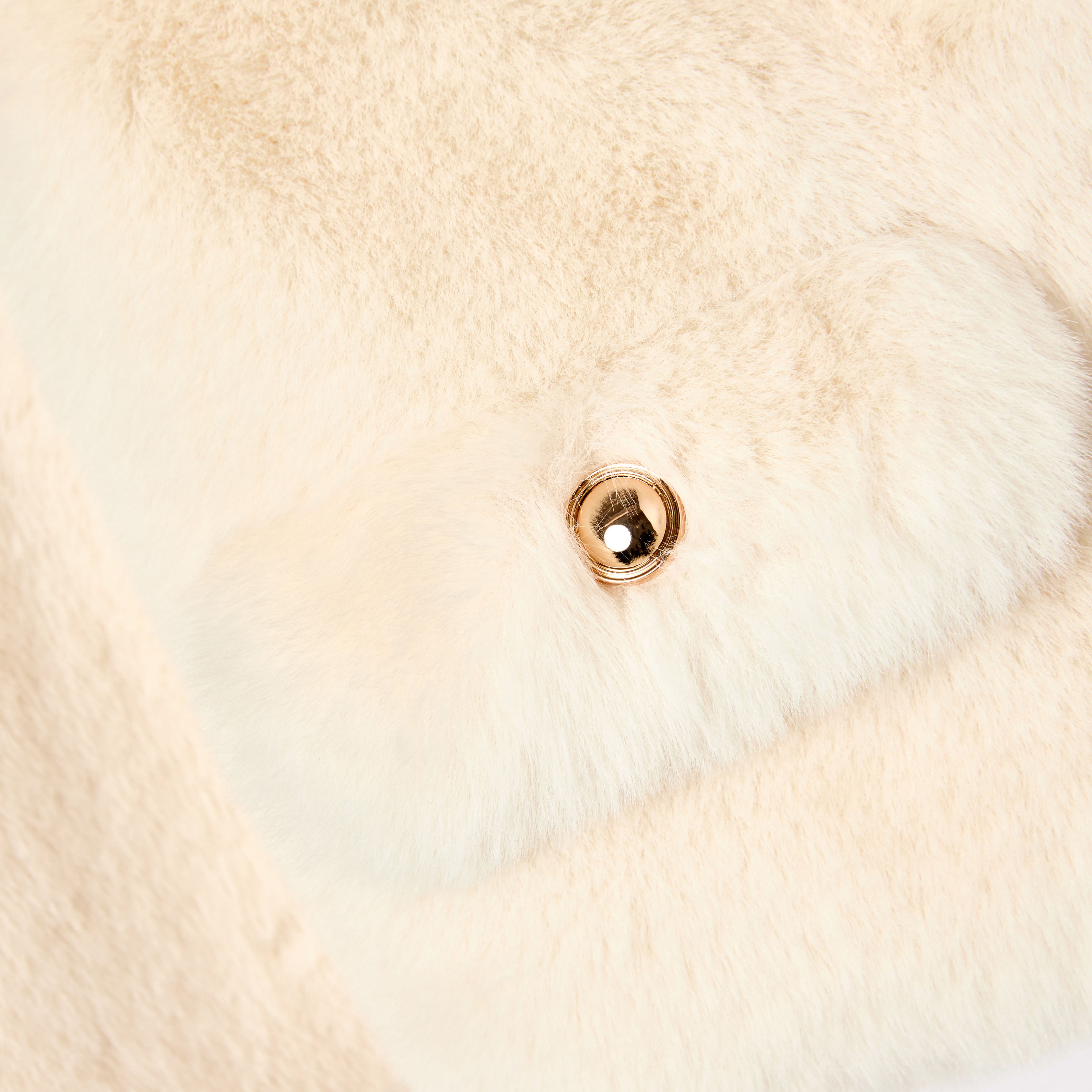 Self Portrait Faux Fur Jacke Creme Kinder 5-6