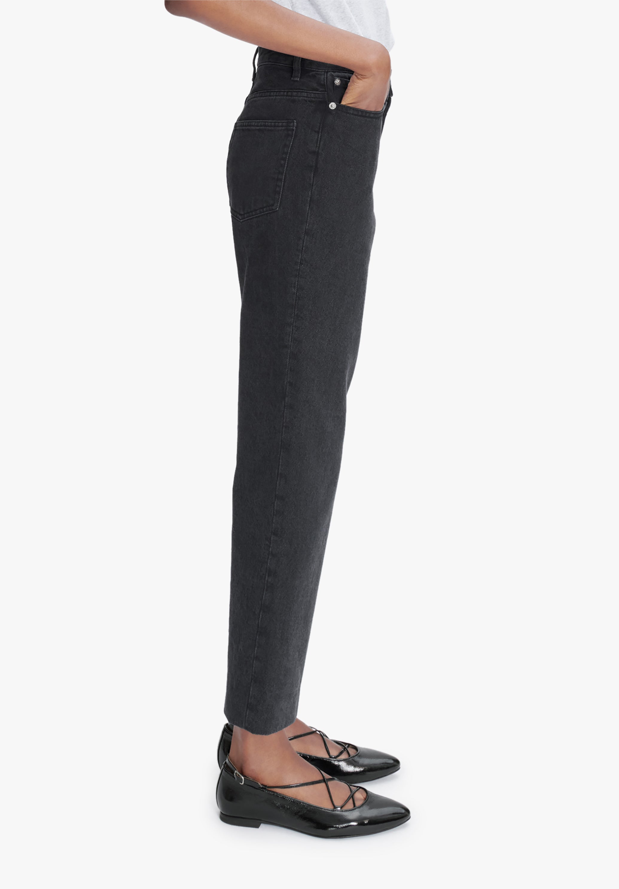 A.P.C. New Sailor Jeans schwarz High Waist 7/8
