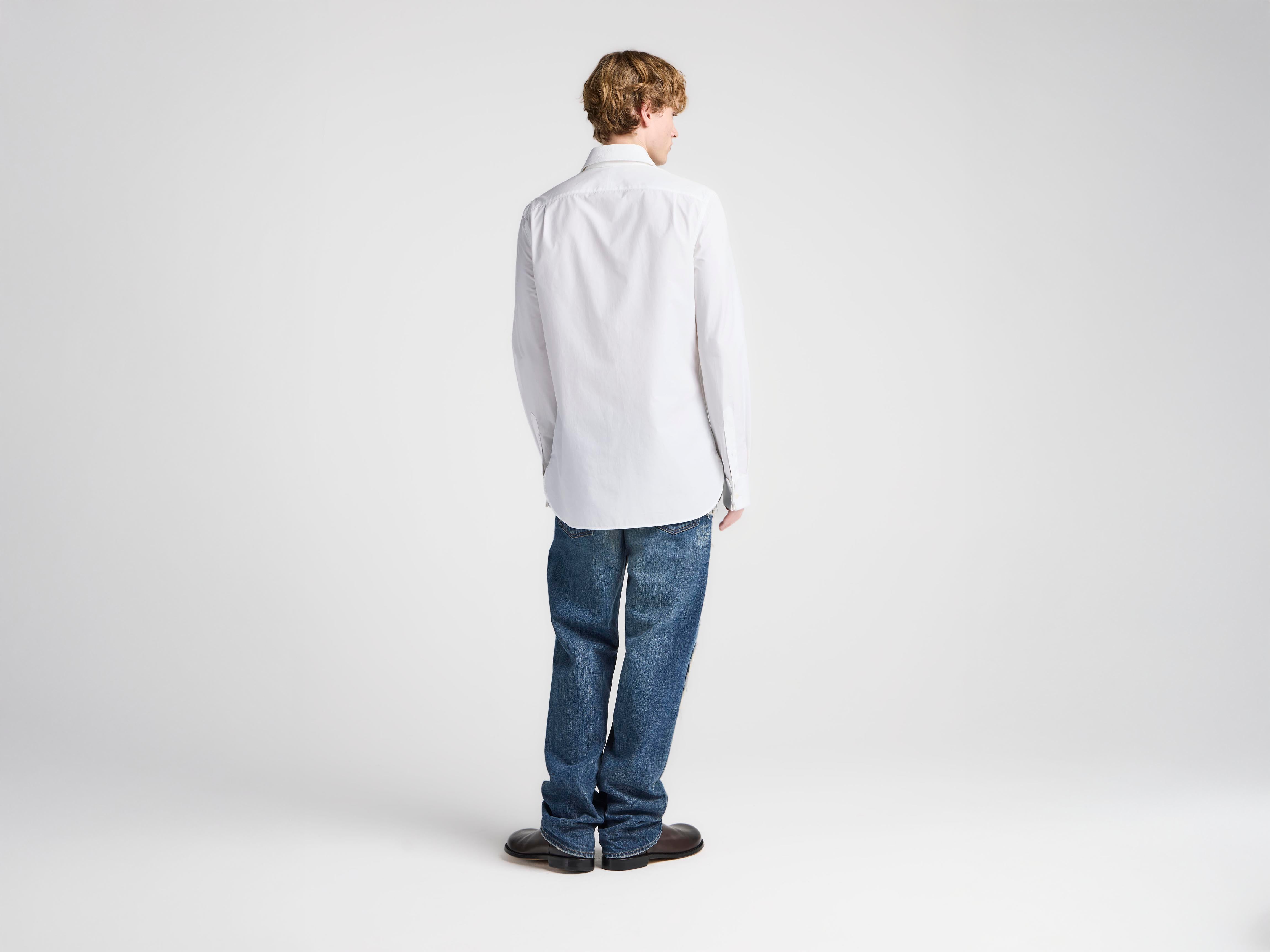 J.W.Anderson Pleated Tuxedo Hemd Weiß Herren Baumwolle