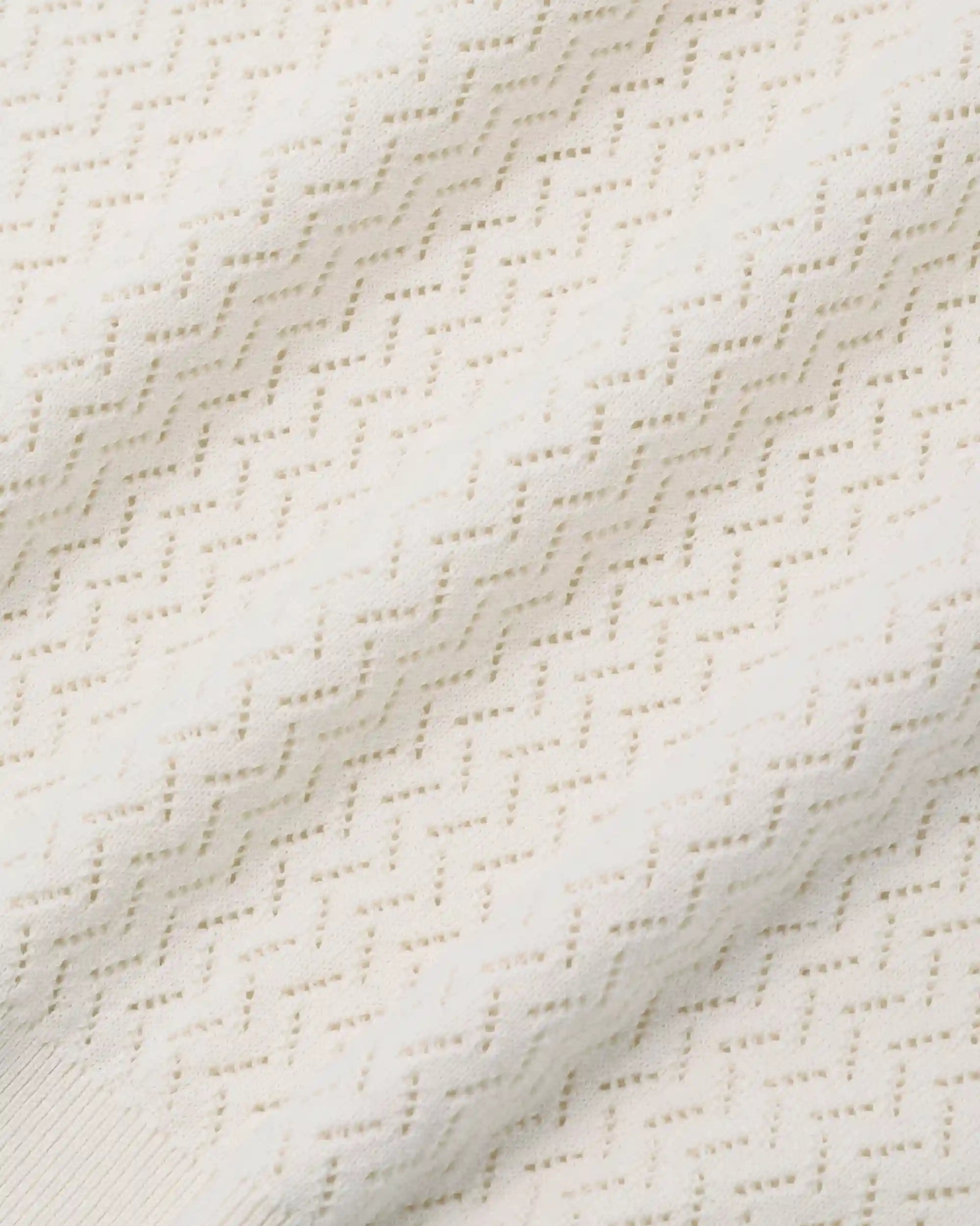 Drôle De Monsieur Ajourée D Miroir Strickshirt Off White Baumwolle