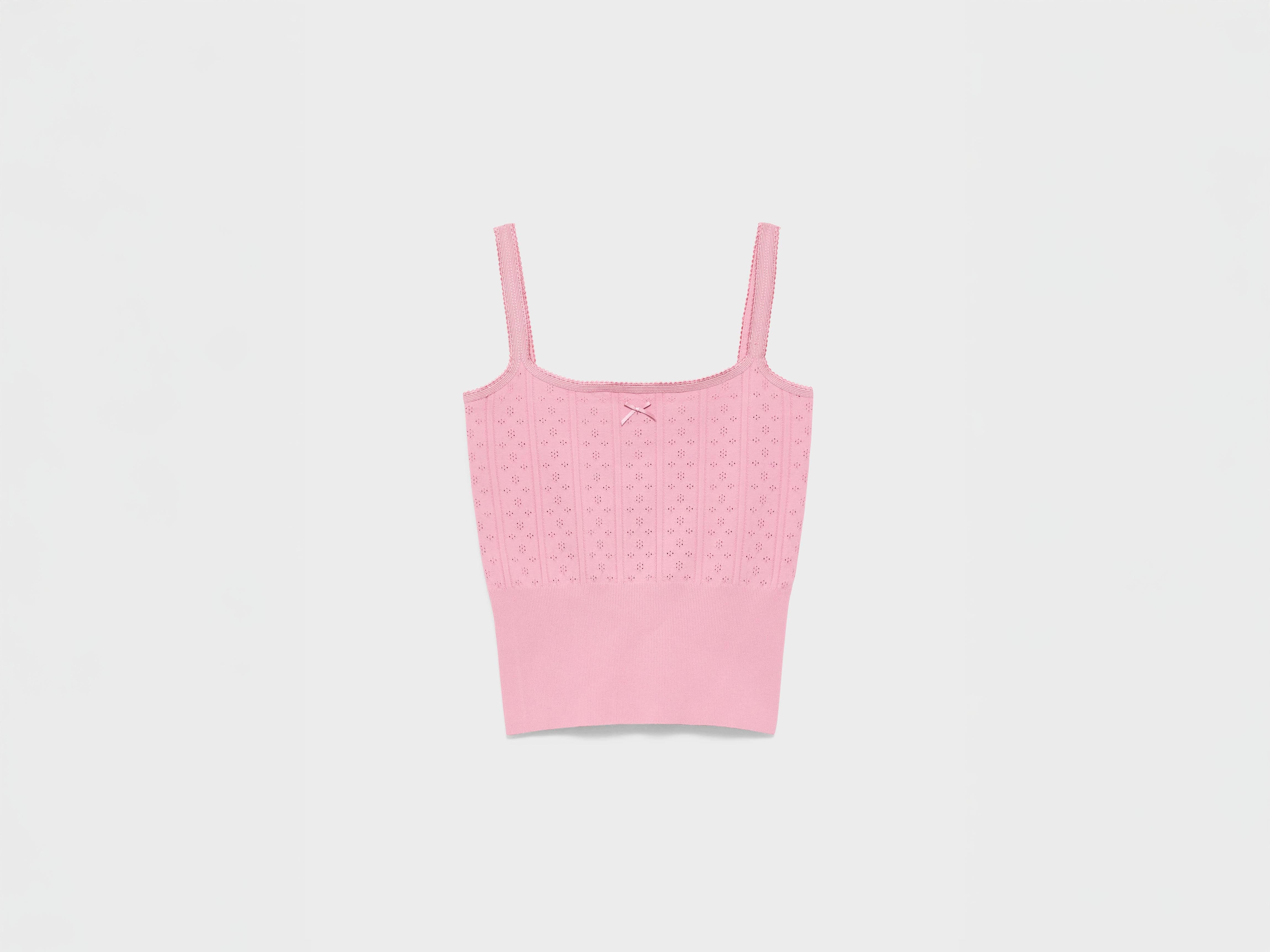 J.W.Anderson Pointelle Cami Top Rose Pink Viskose