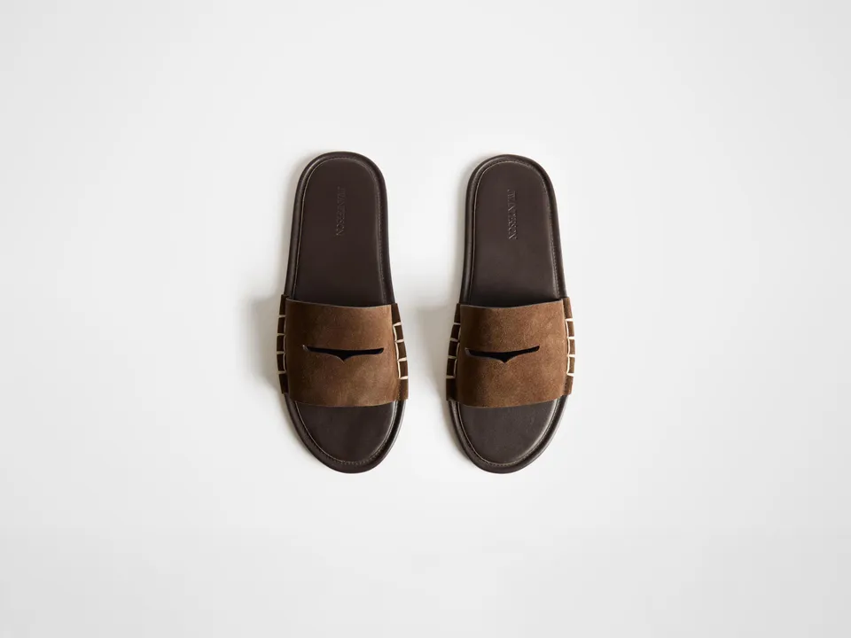 J.W.Anderson Loafer Slide Mules Herren Braun Wildleder