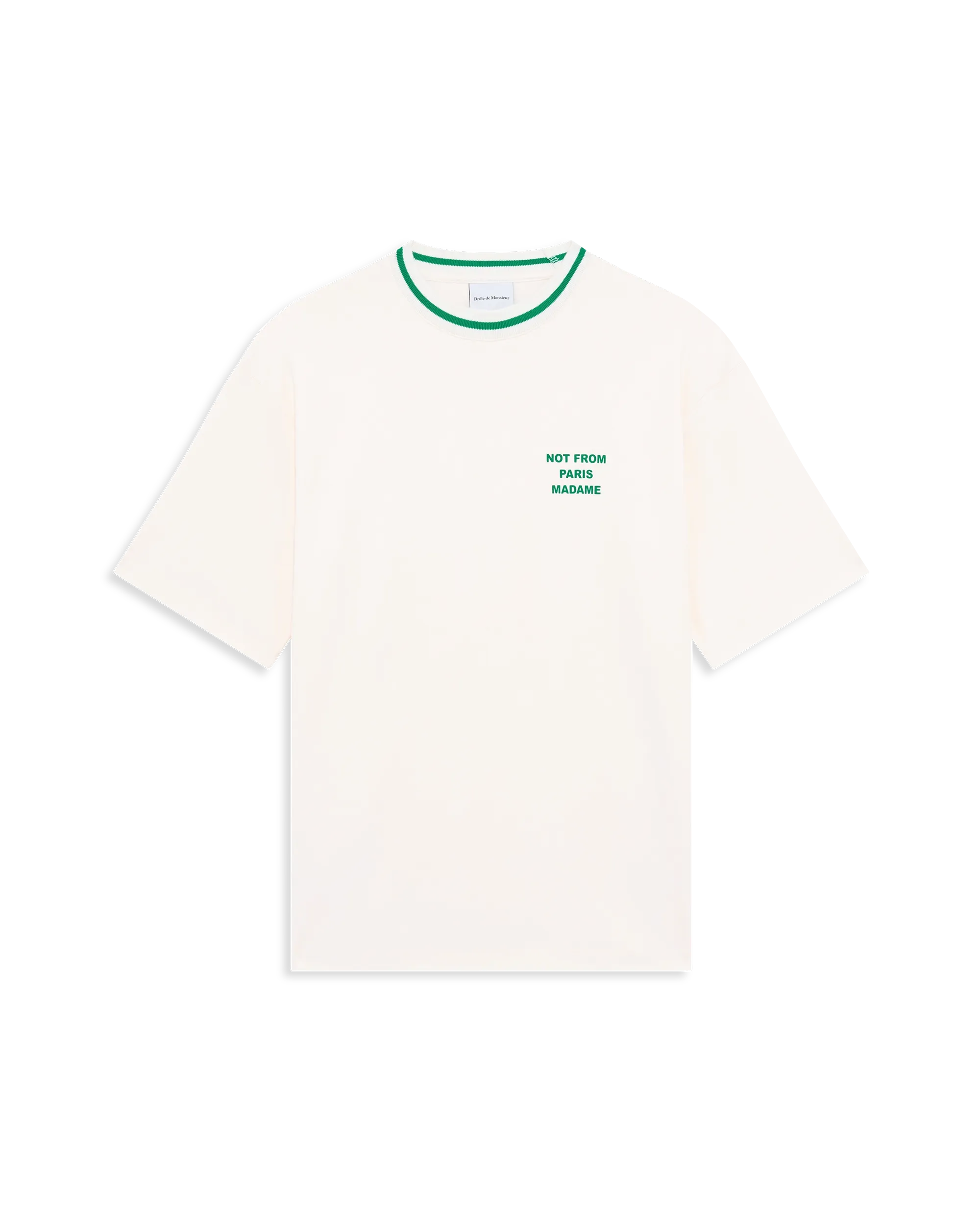 Drôle De Monsieur Le T-Shirt Slogan Sport Creme Baumwolle