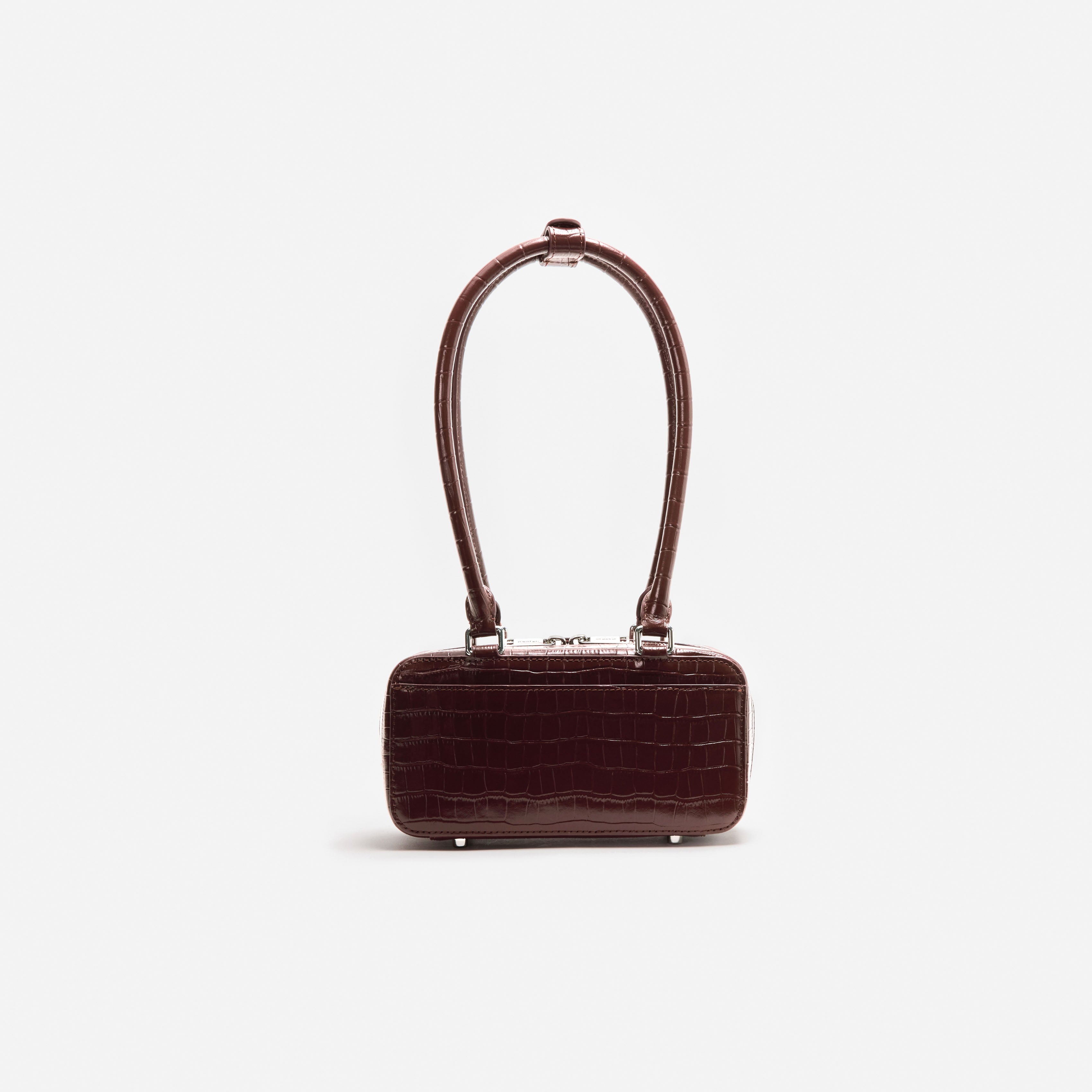 Self-Portrait Handbags Brown Croc Mini Schultertasche Braun Leder