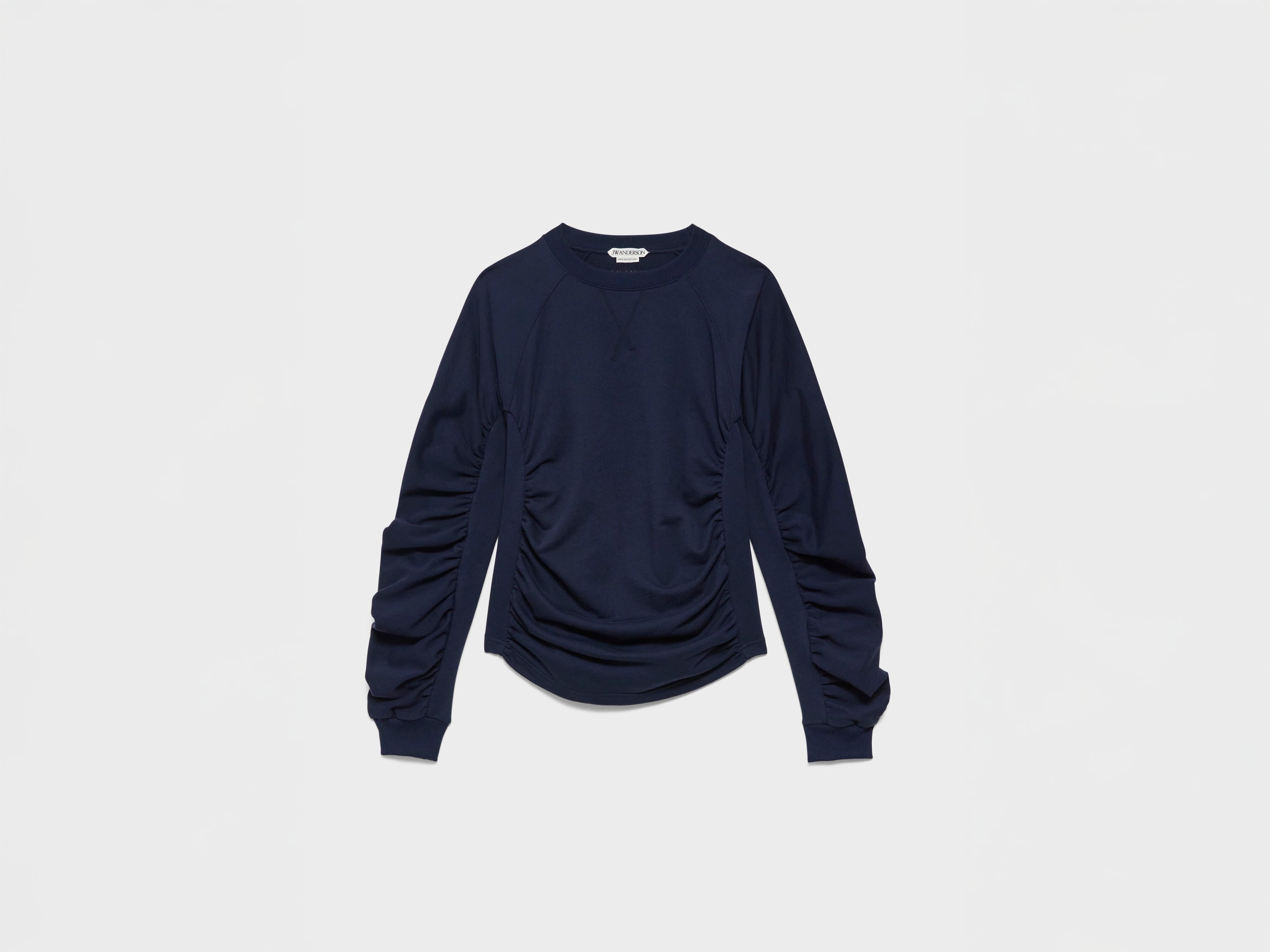 J.W.Anderson Ruched Sleeve Sweatshirt Navy Damen