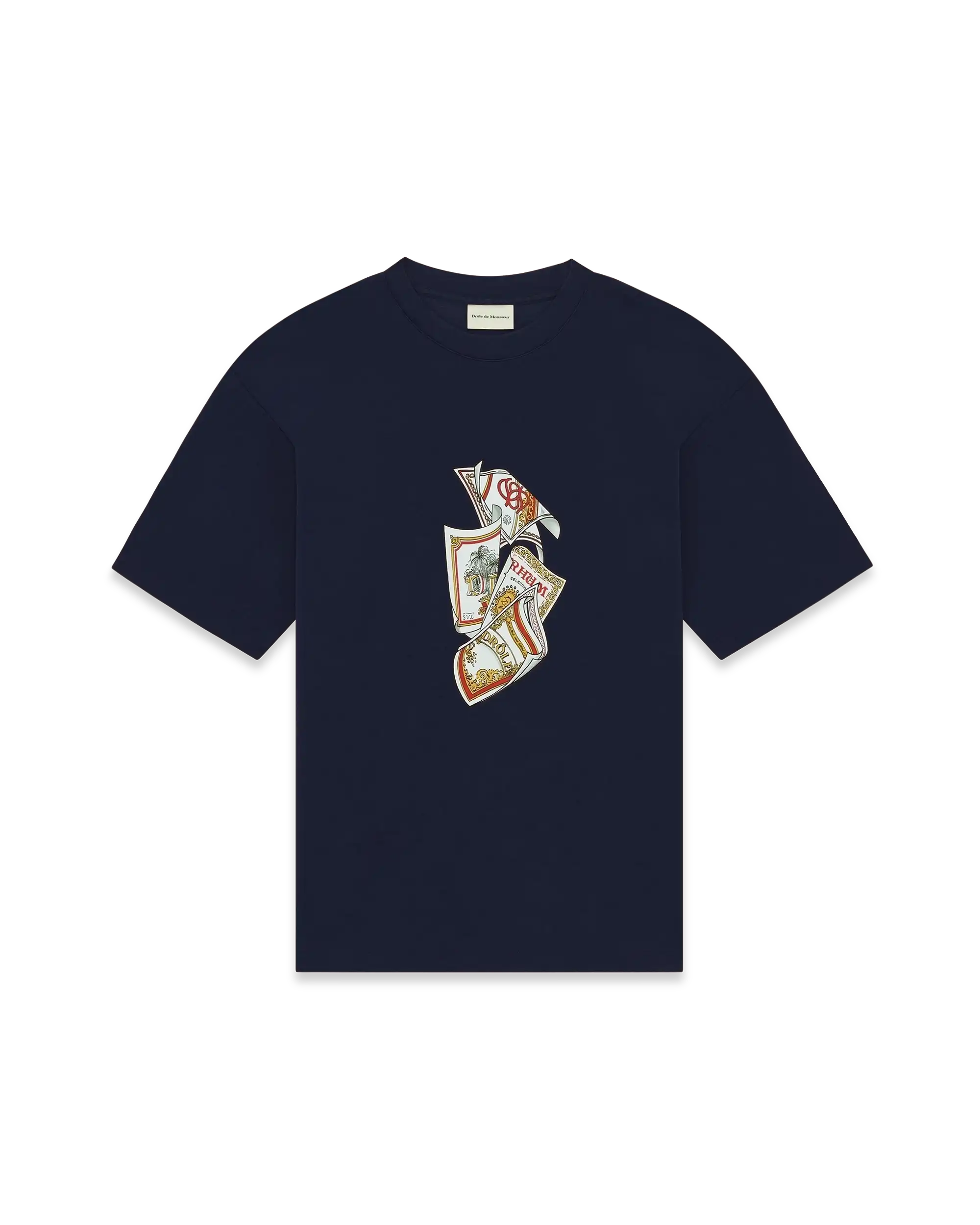 Drôle De Monsieur Rhum Labels T-Shirt navy Baumwolle