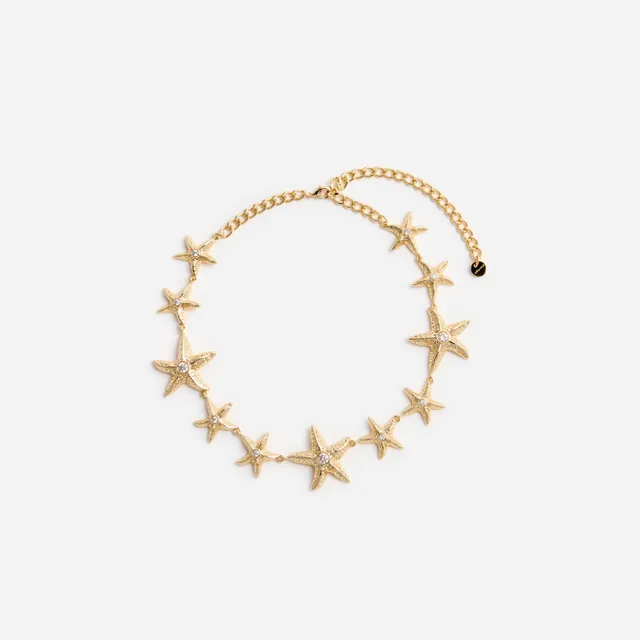 Self Portrait Mottled Gold Sea Star Necklace Kette Gold