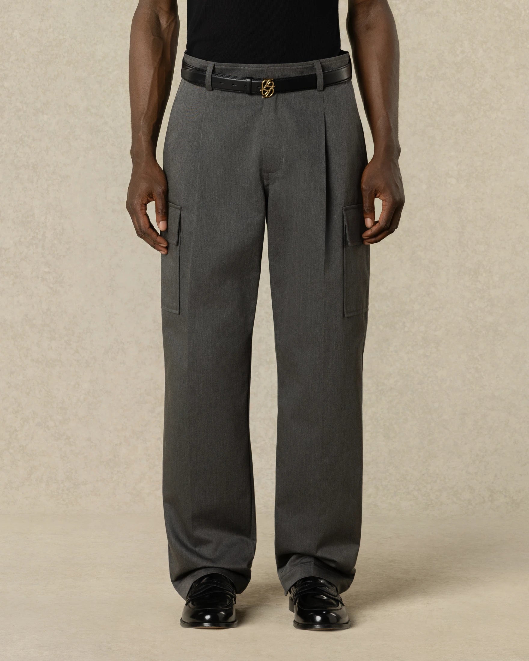 Drôle De Monsieur Cargo Pants Cargohose Grau Baumwollmix