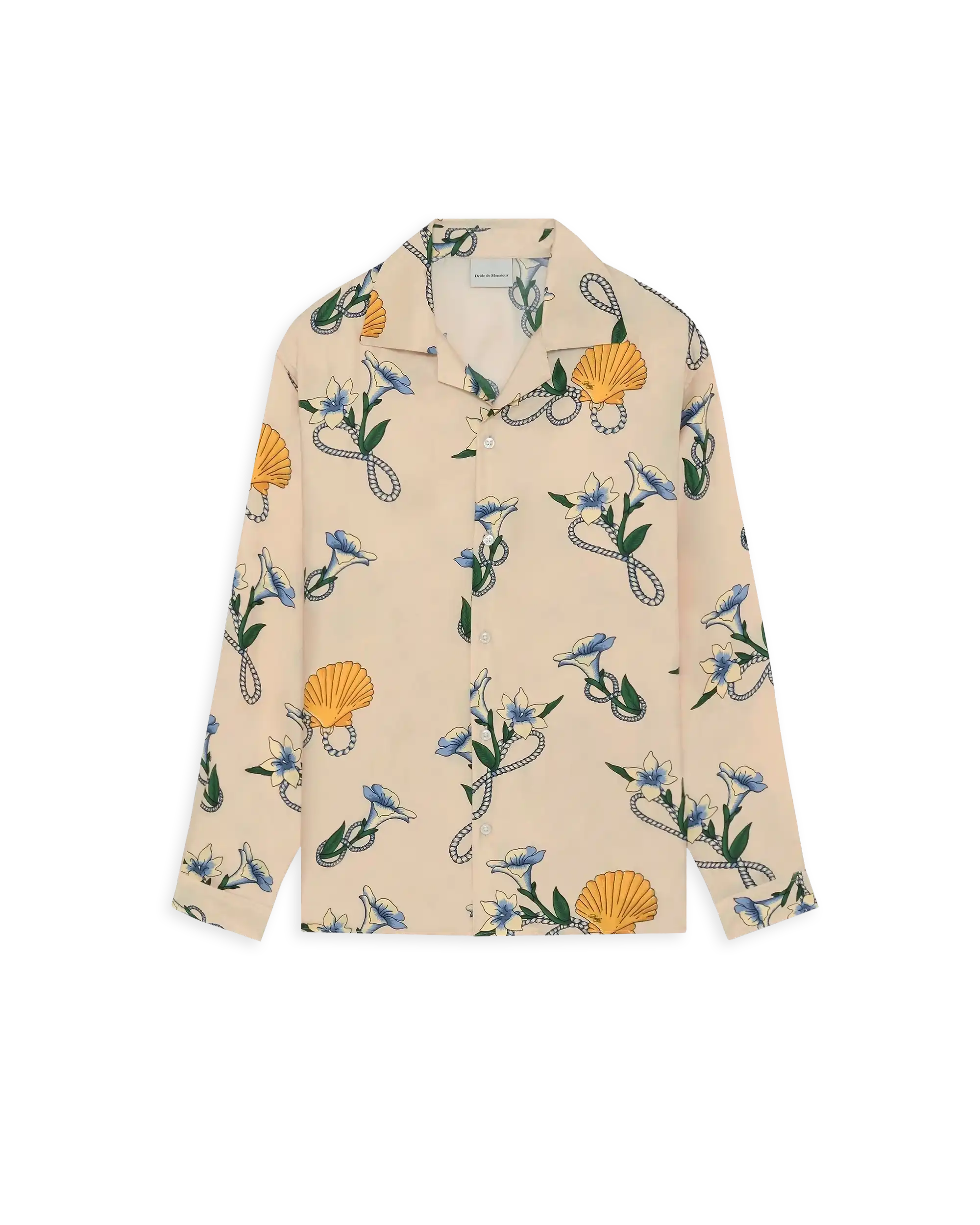Drôle De Monsieur Chemise Soie Shell Seidenhemd off-white Seide