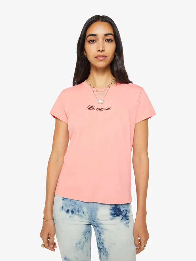 Mother The Boxy Goodie Goodie T-Shirt Little Maniac Rosa