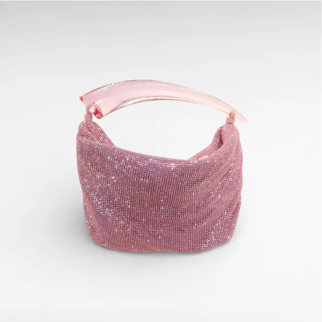 Gedebe Blake Mini Tasche Crystal Mesh Silber 20cm