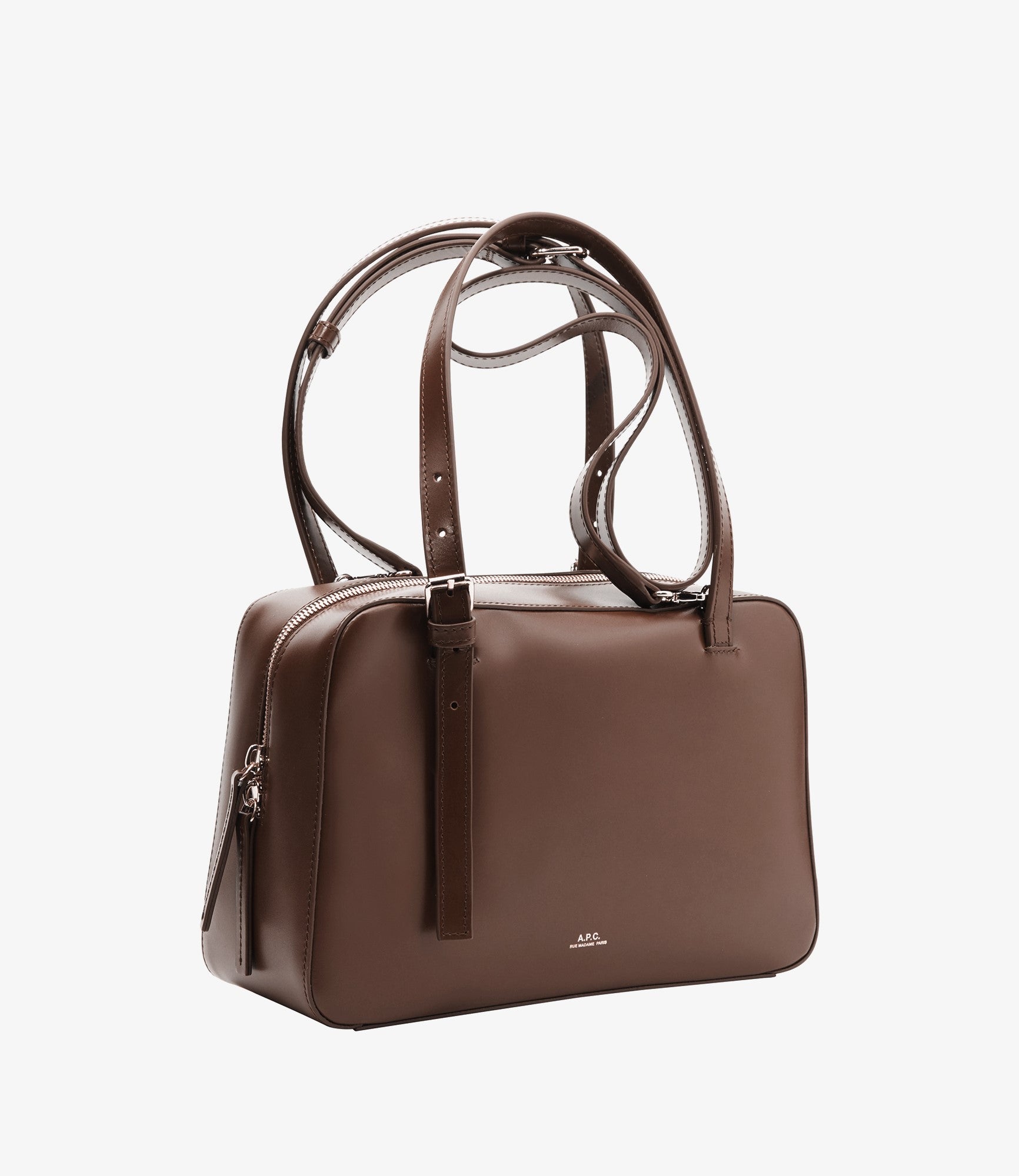 A.P.C. Virginie Box Handtasche Kalbsleder Braun TU