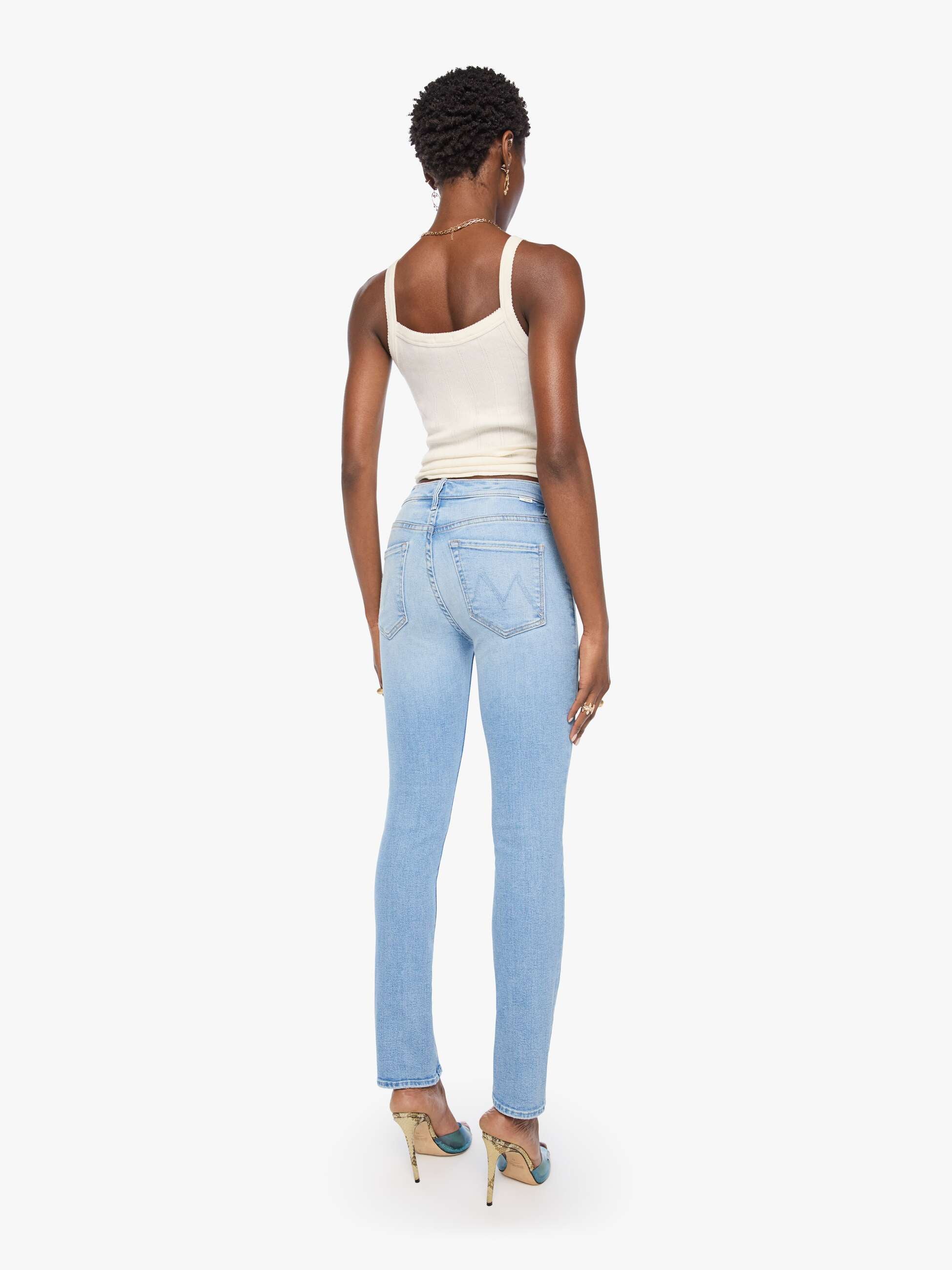 Mother Denim Mid Rise Dazzler Hover Jeans Derby Doll