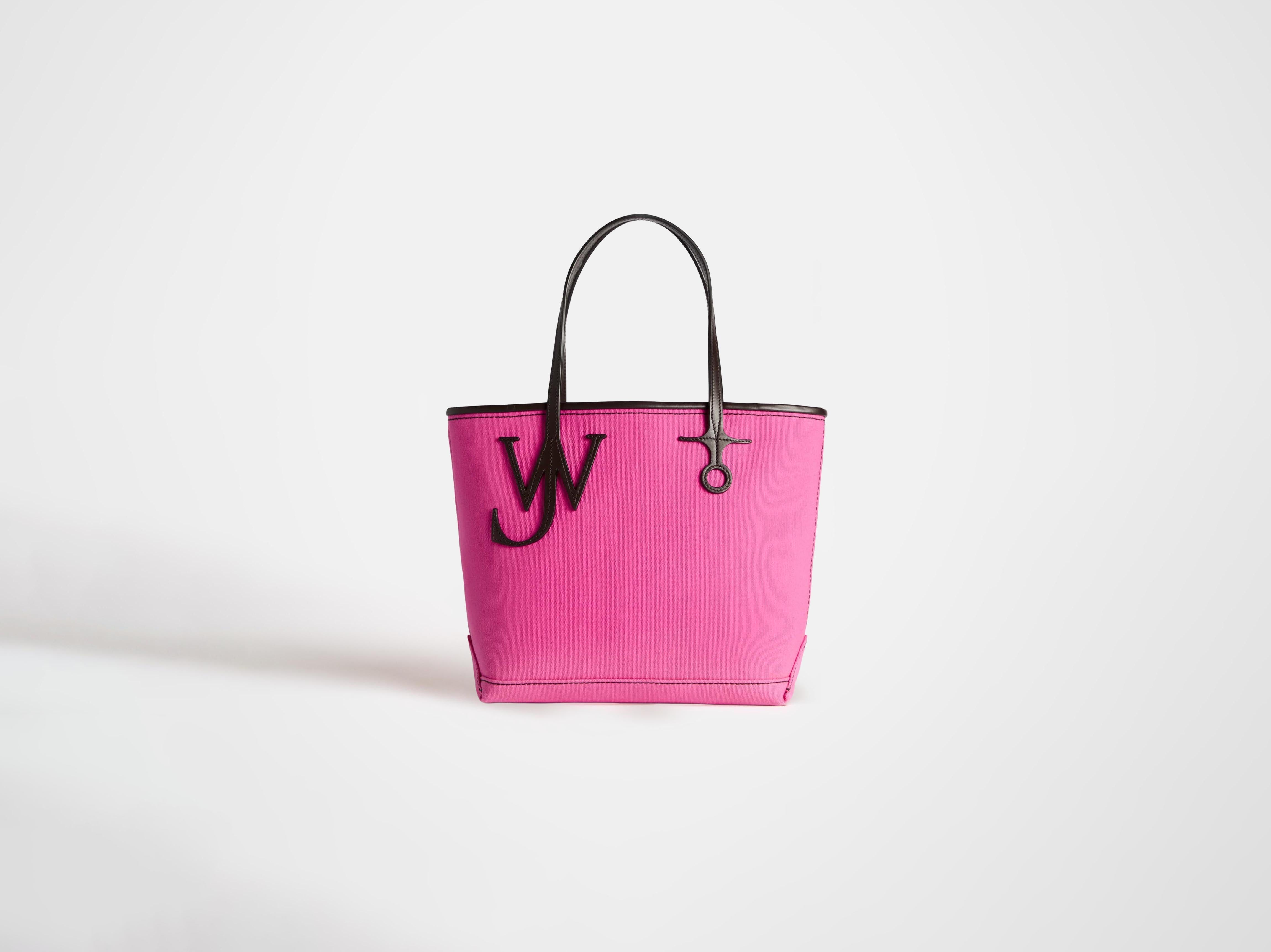 J.W.Anderson Anchor Tote Small pink Canvas Leder Henkel