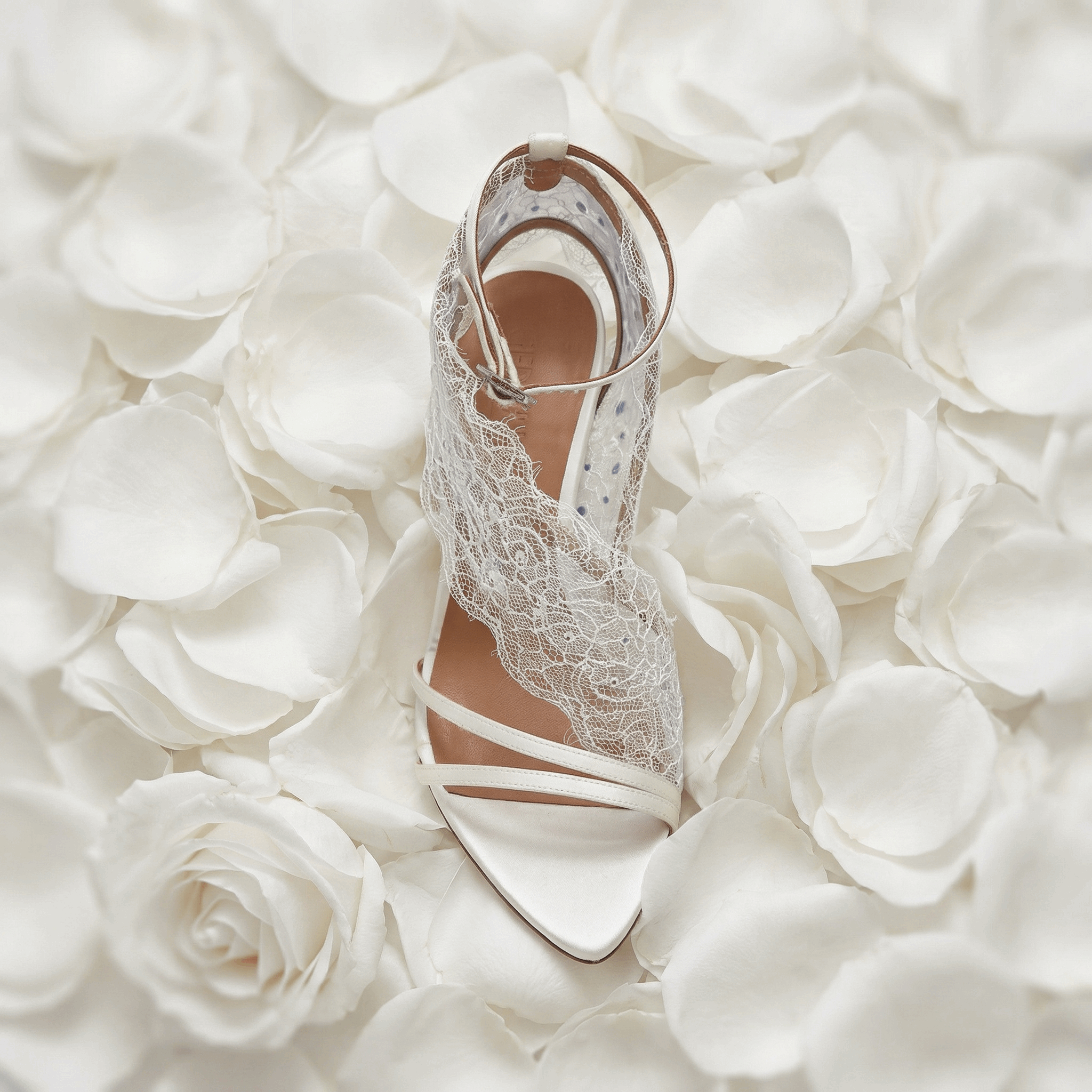 Gedebe Bella Sandale Weiß 80 Sandalen Spitze Kristalle