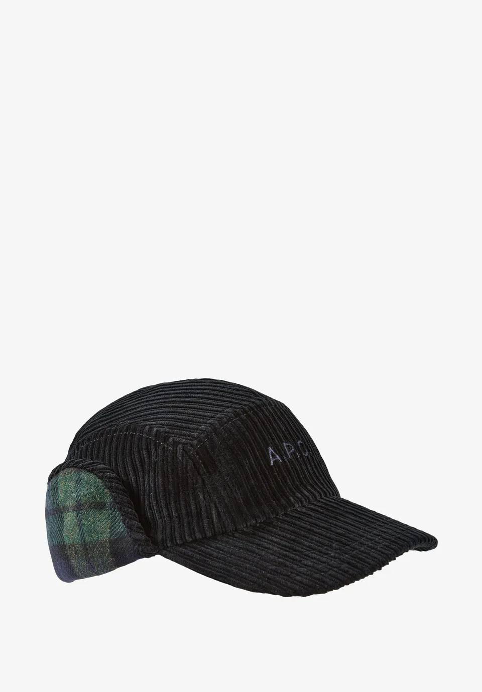 A.P.C. HATS Schirmmütze Gr. 58 Cord Wolle Tartan