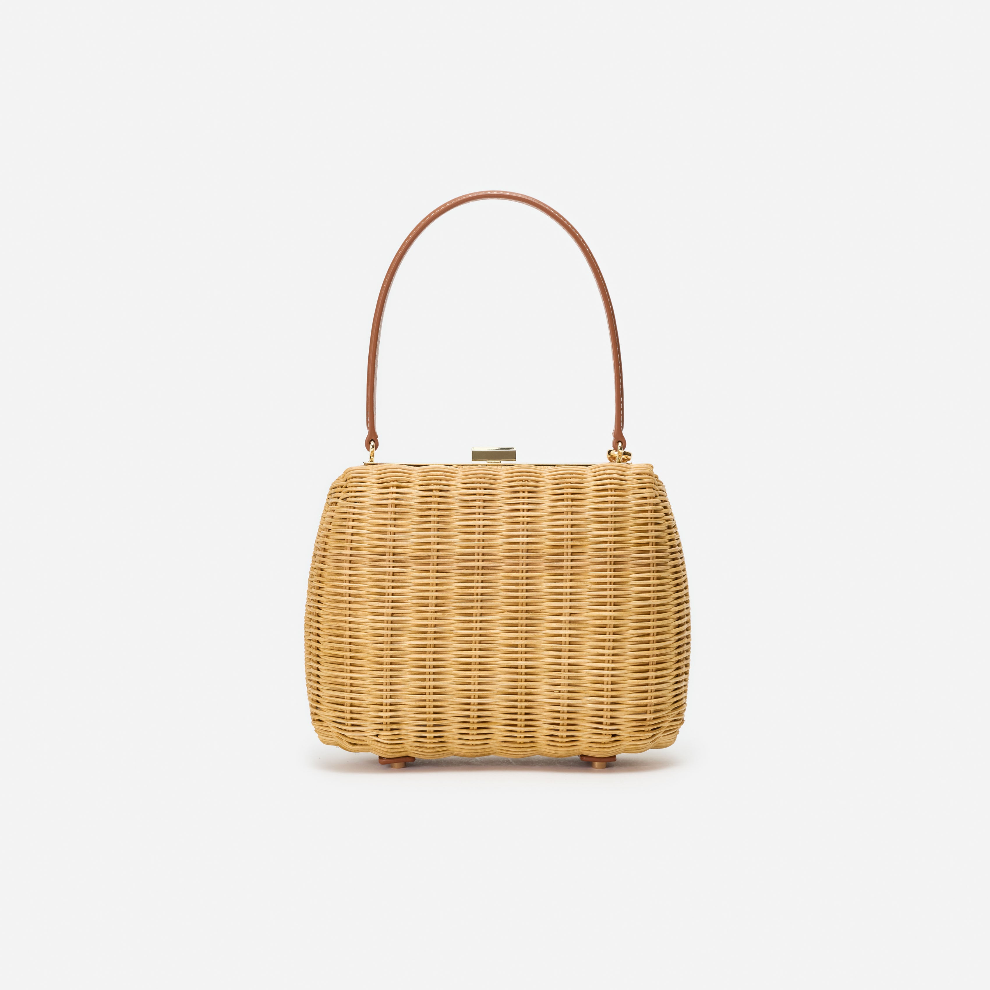 Self Portrait Rattan Cherry Charm Mini Tasche Braun One Size