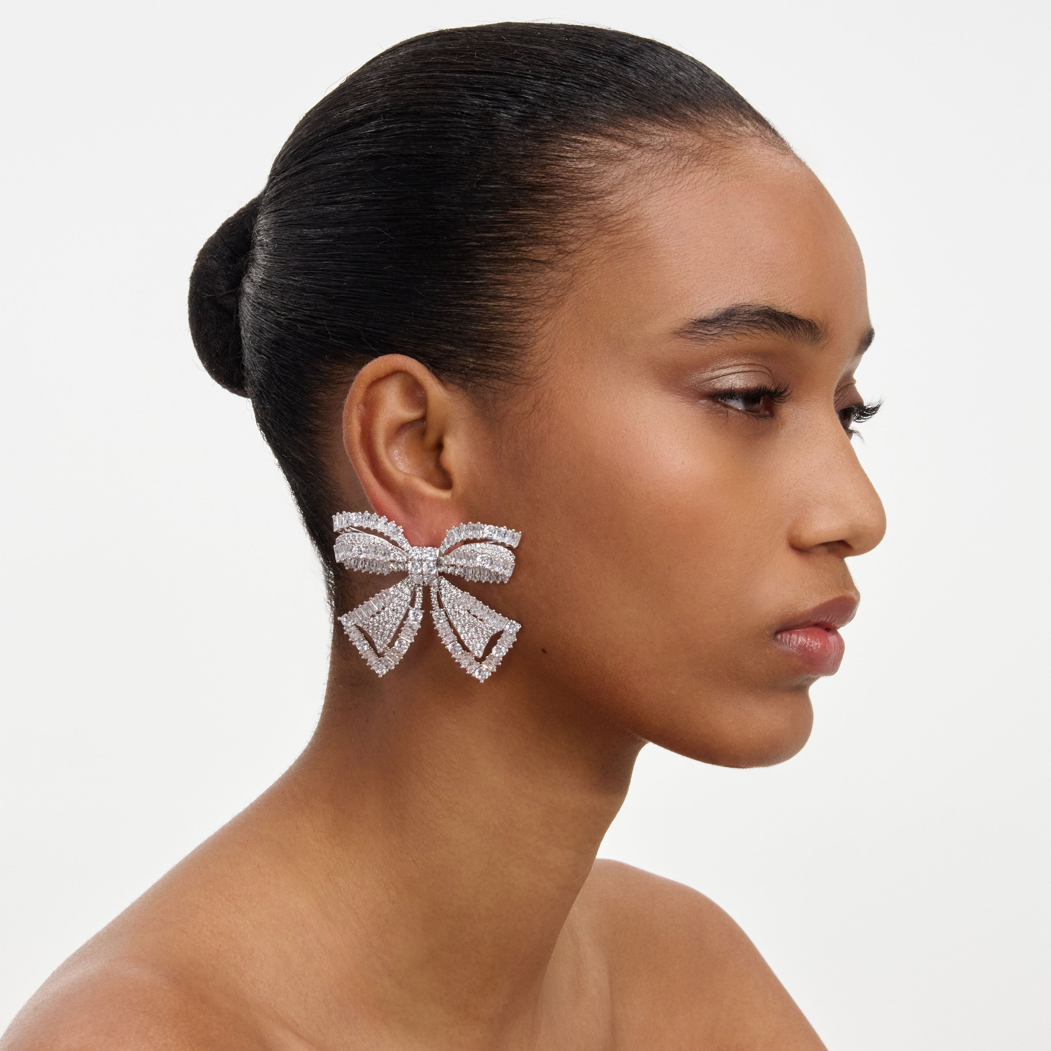 Self Portrait Crystal Bow Ohrringe Silber One Size Kristall