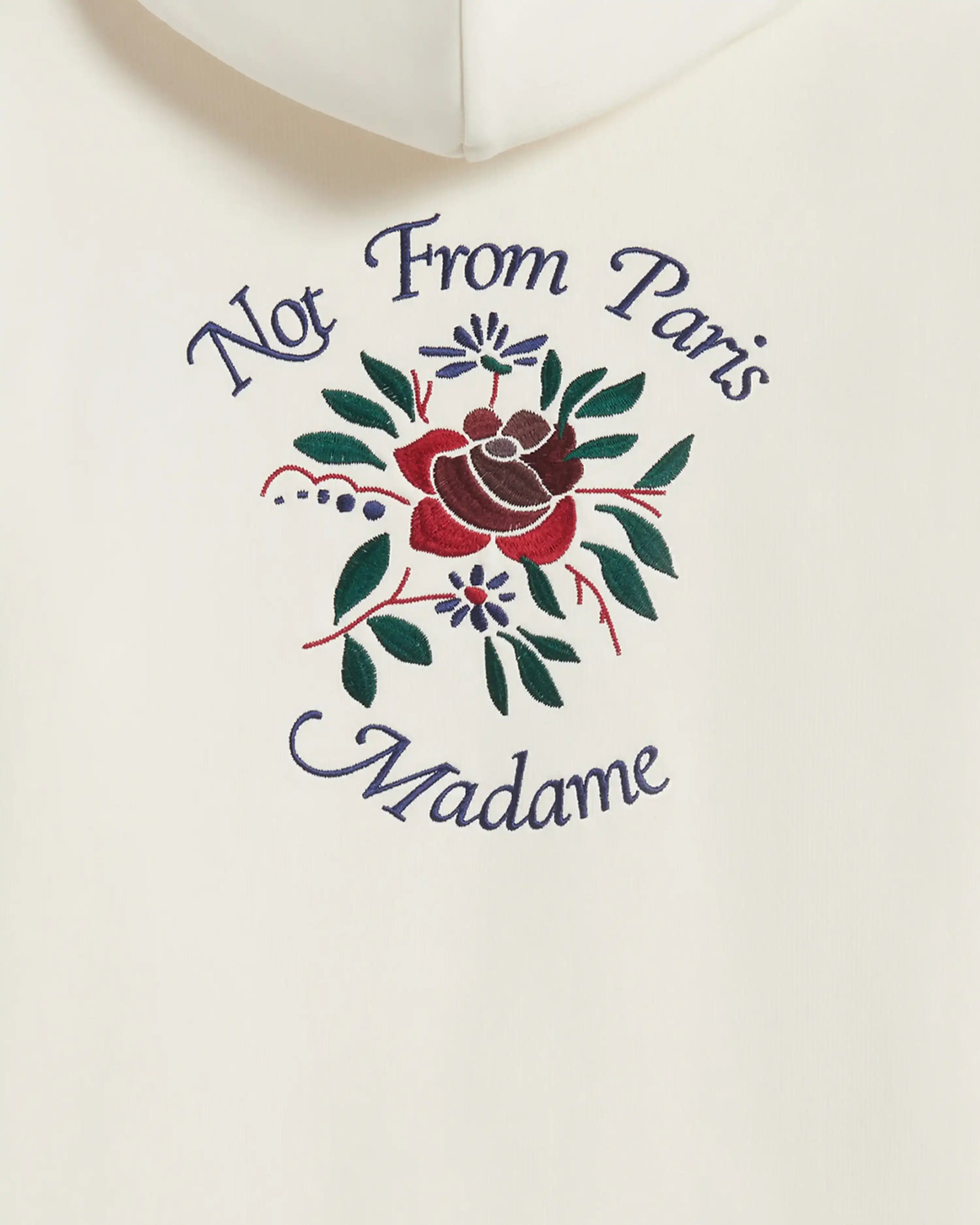 Drôle De Monsieur Slogan Rose Hoodie creme Baumwolle