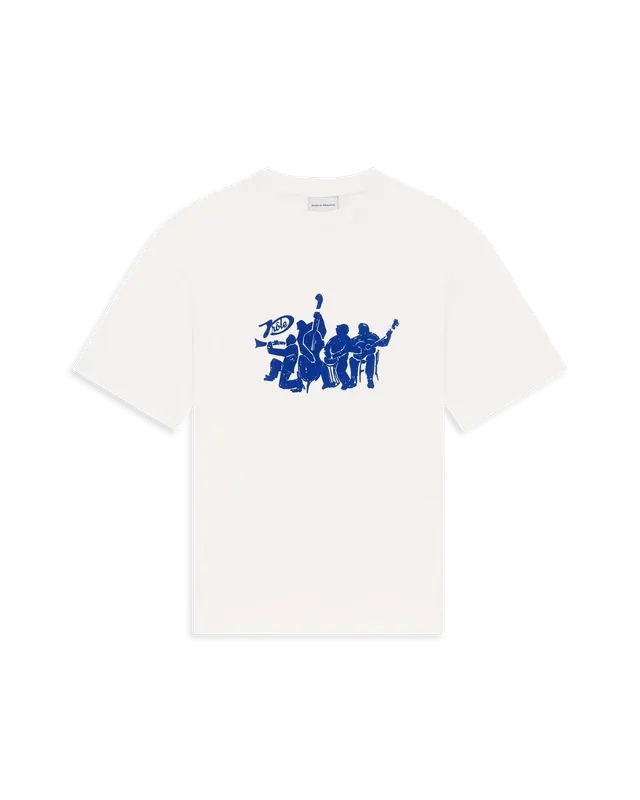 Drôle De Monsieur T-Shirt Musiciens Off White Print Baumwolle