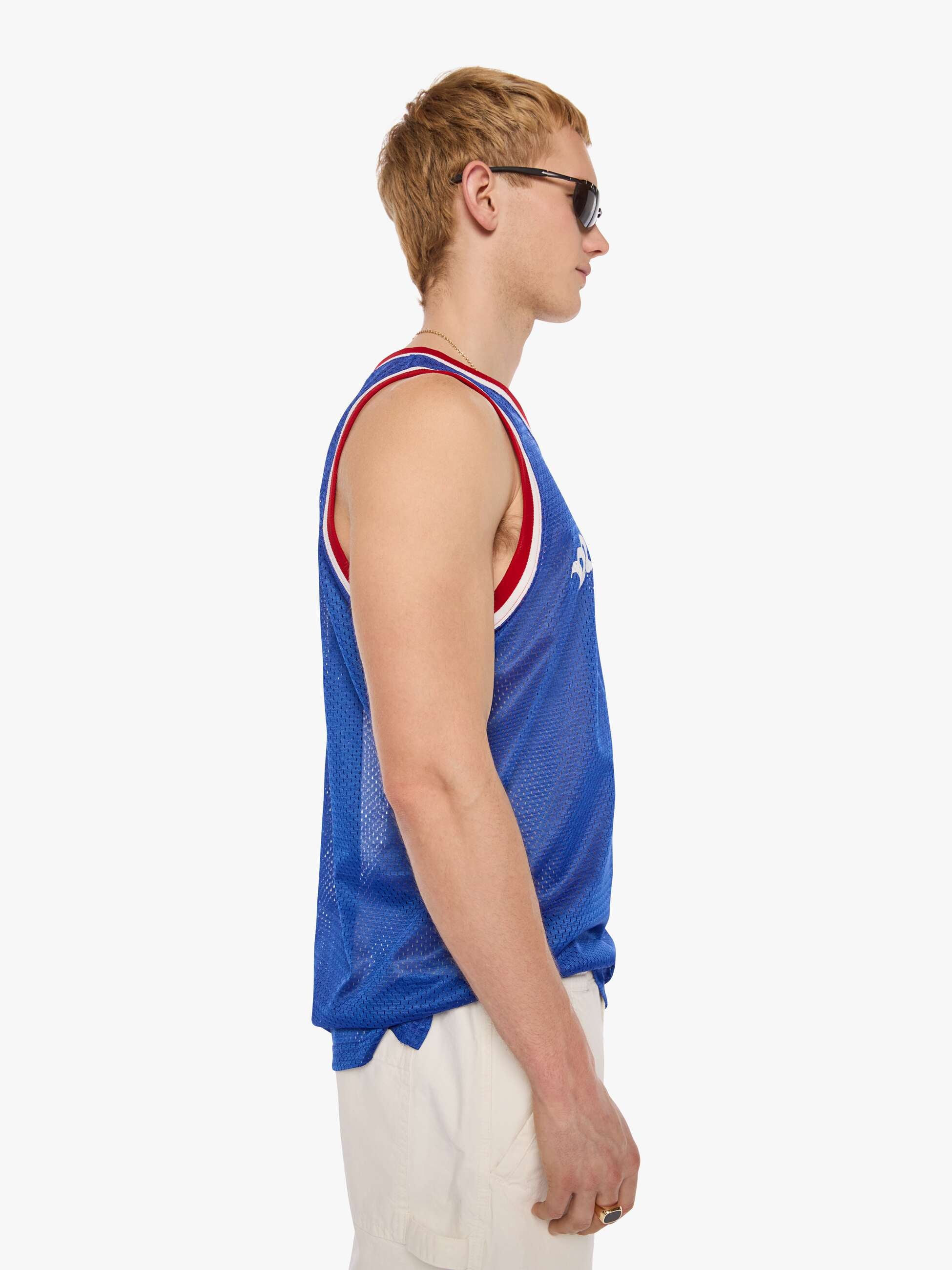 Mother Tees The Court Crusher Tank Top Blau Jersey