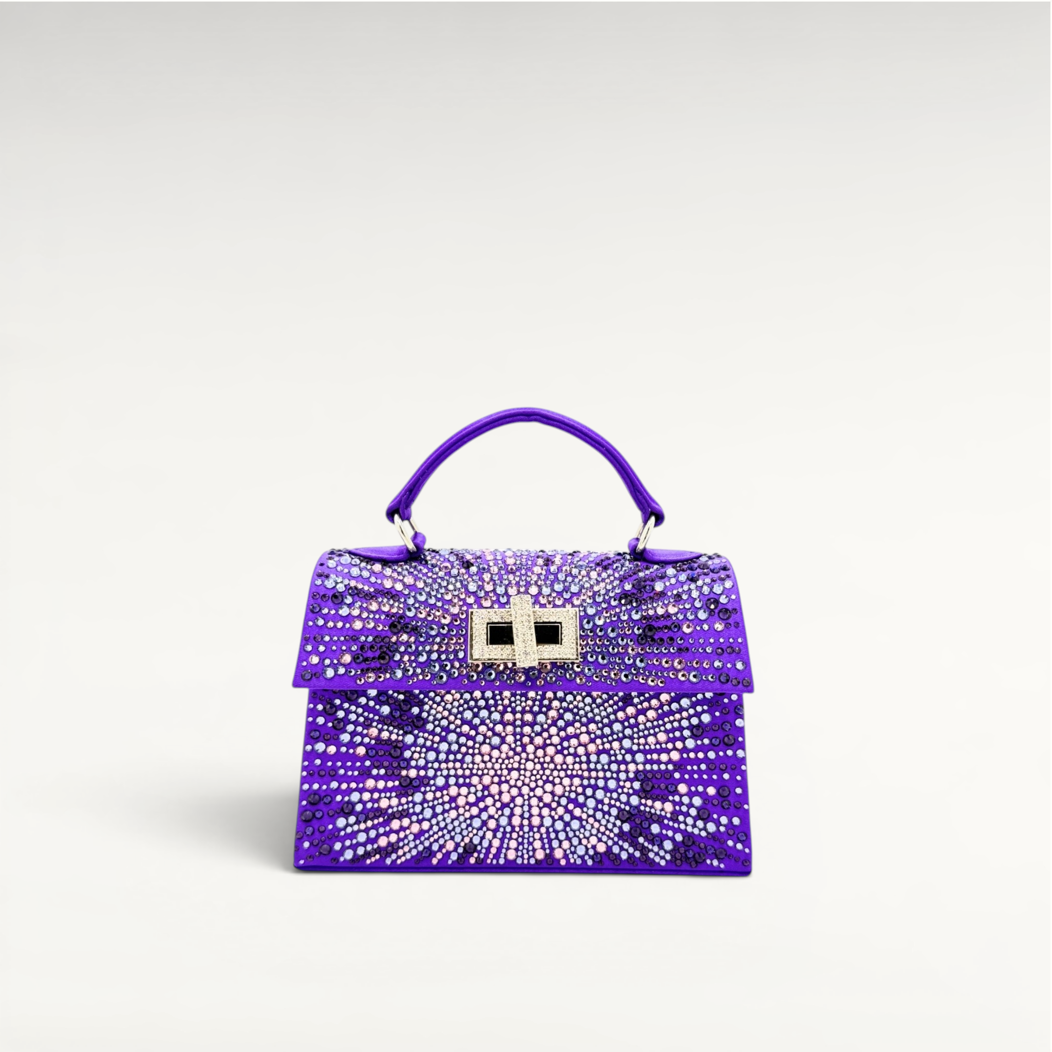 Gedebe Sophie Mini Satin-Clutch Kristall Mirage 19x14cm