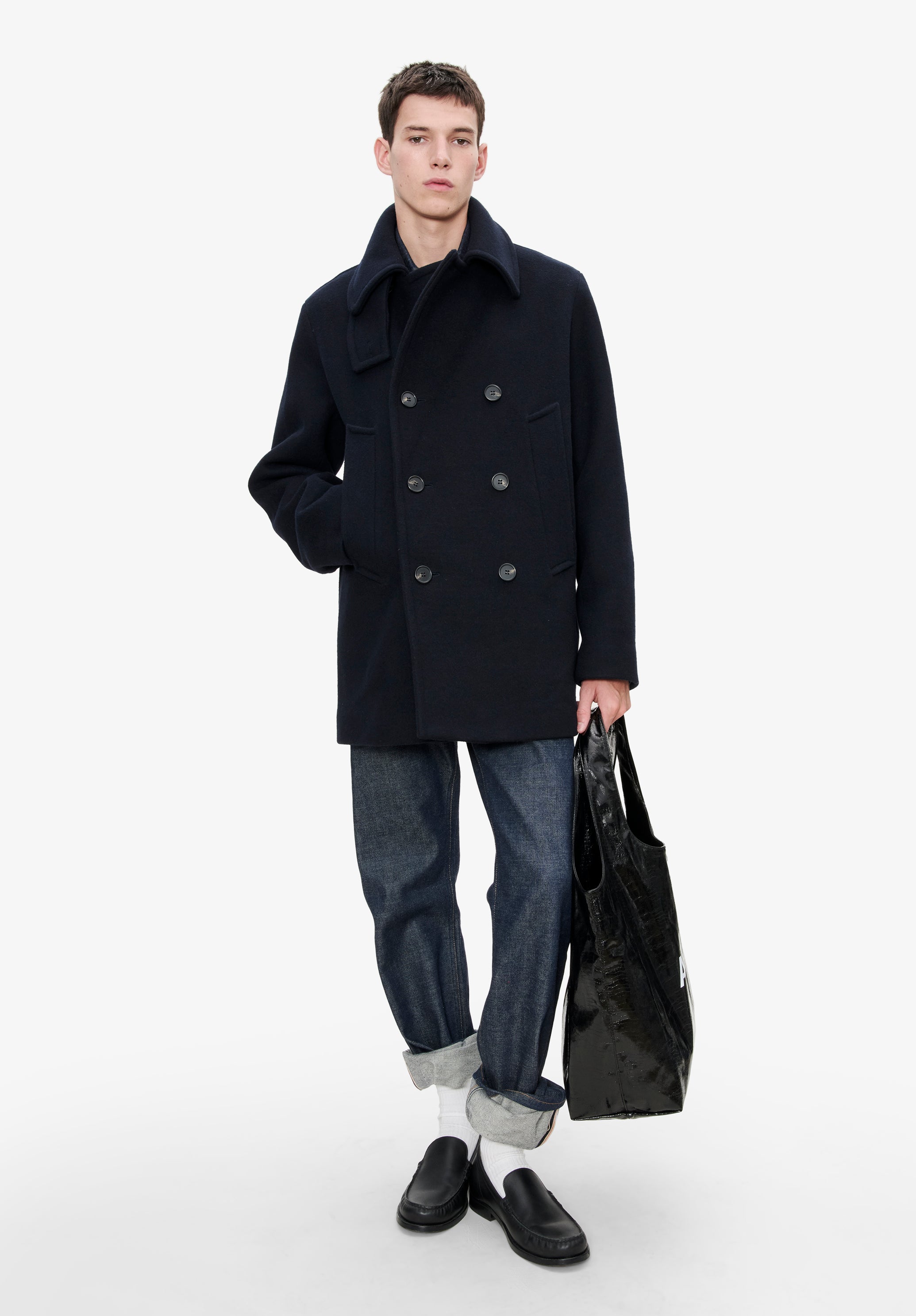 A.P.C. Cabanjacke Recycling-Wolle zweireihig