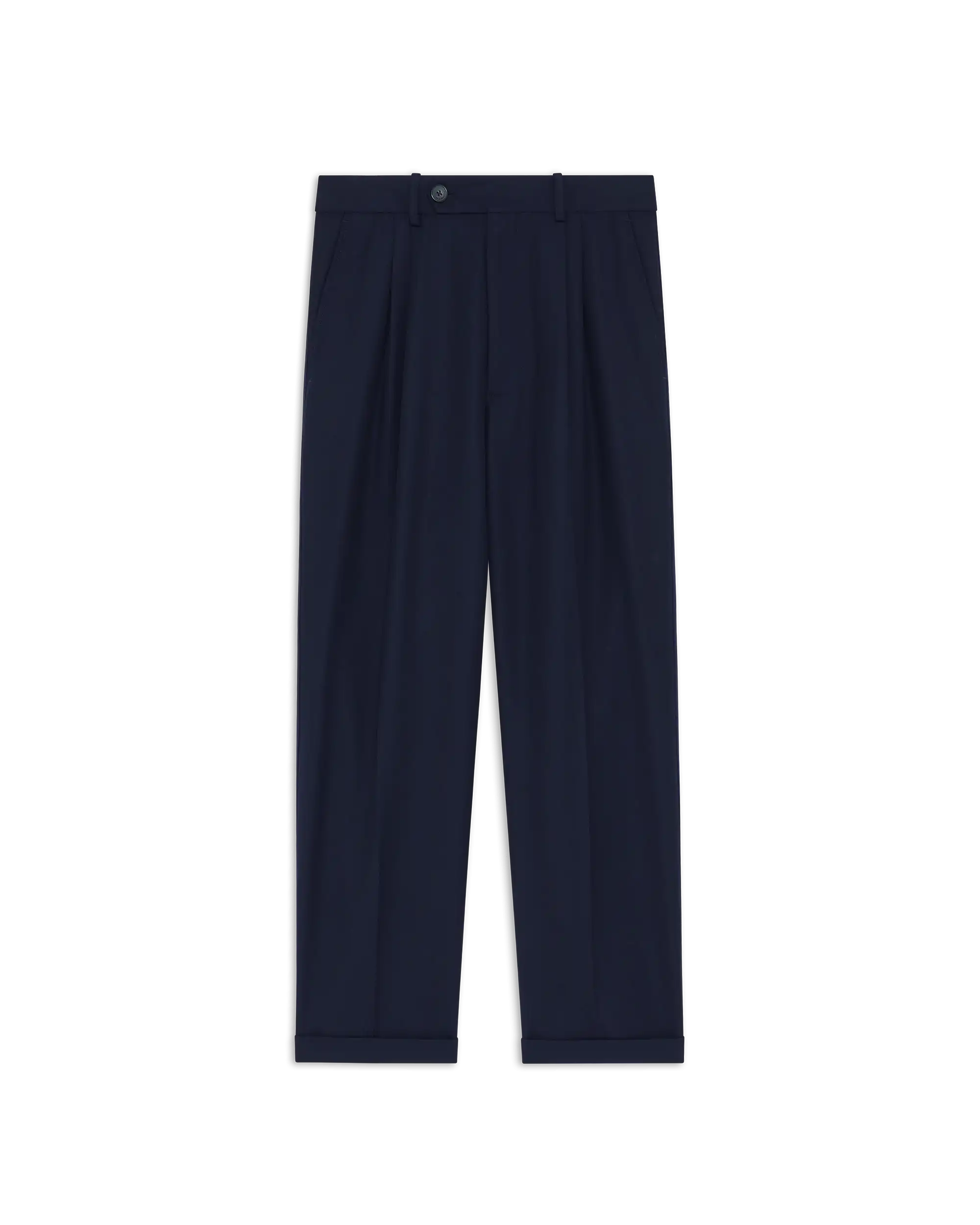 Drôle De Monsieur Pantalon Cropped Hose Navy Wolle