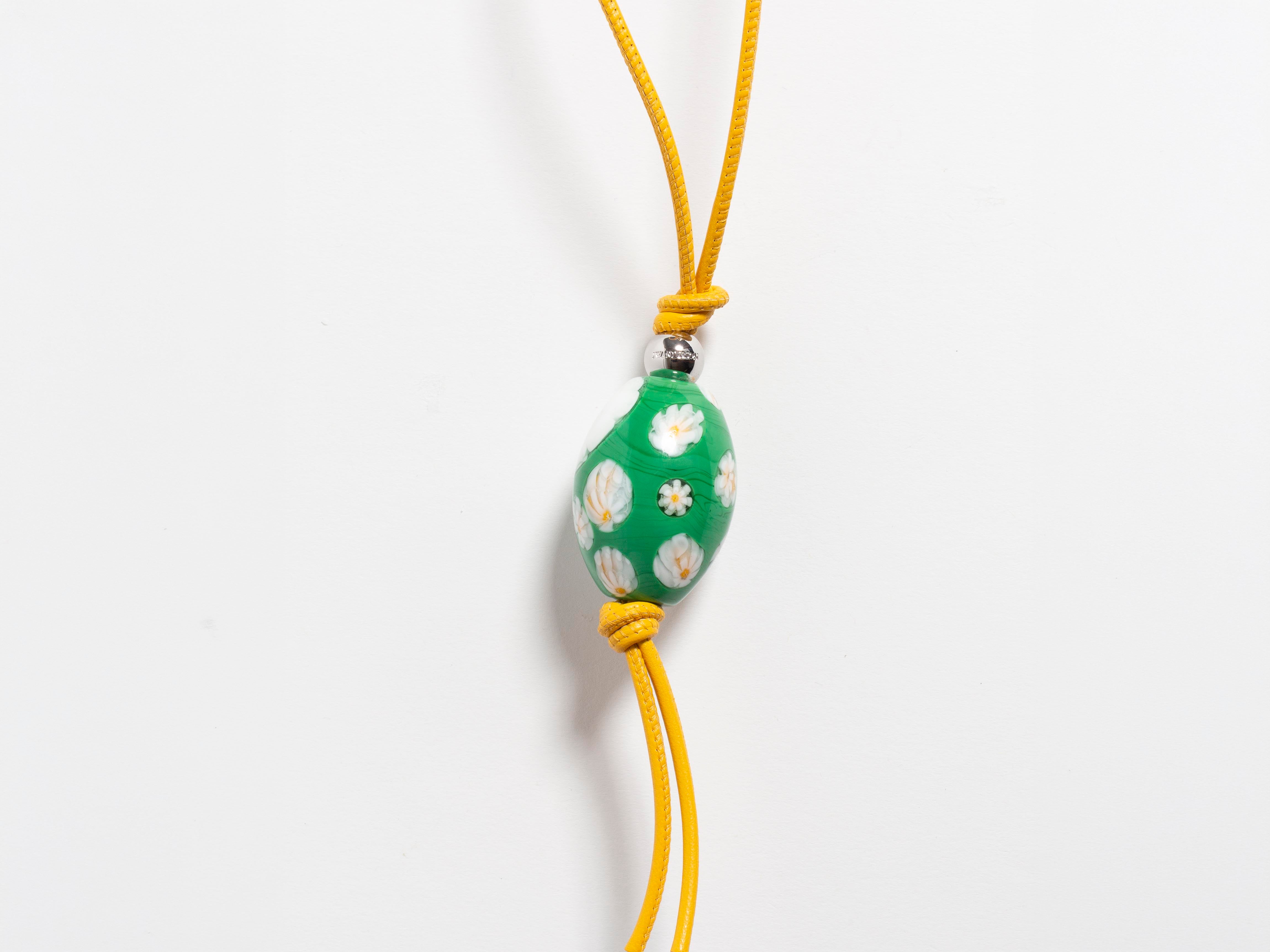 J.W.Anderson Bag Charms Murrina Beaded Charm Anhänger Grün