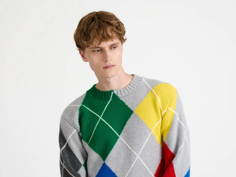 J.W.Anderson x Pringle Crew Neck Jumper Navy Strick KW1488YN0470