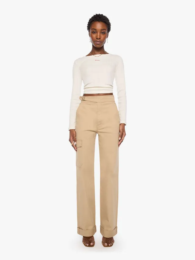 Mother The Prep Tune Up Cargo Sneak Cuff Hose Khaki