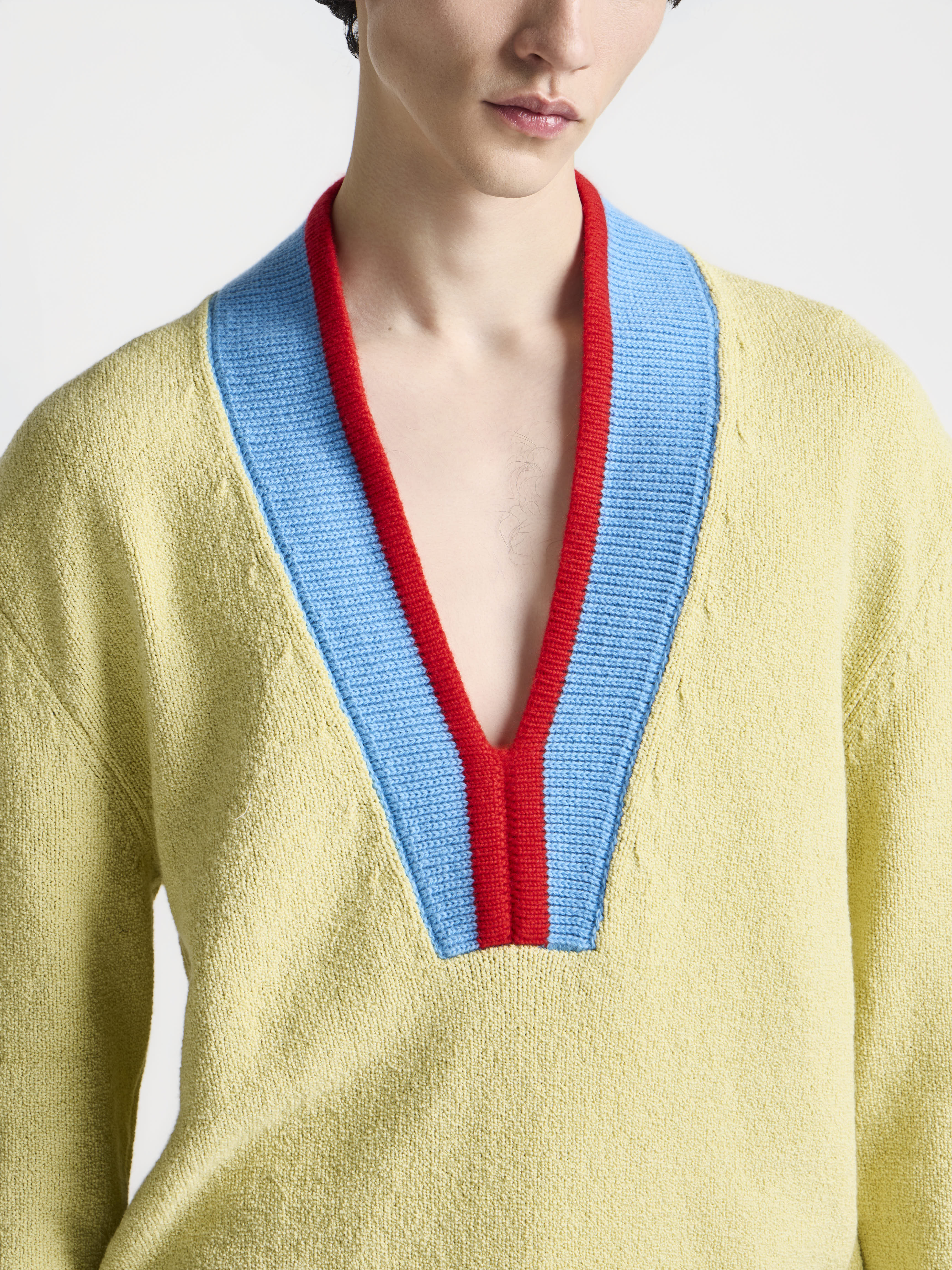J.W.Anderson Contrast Trim Jumper Pullover Maize Gr.M Wolle