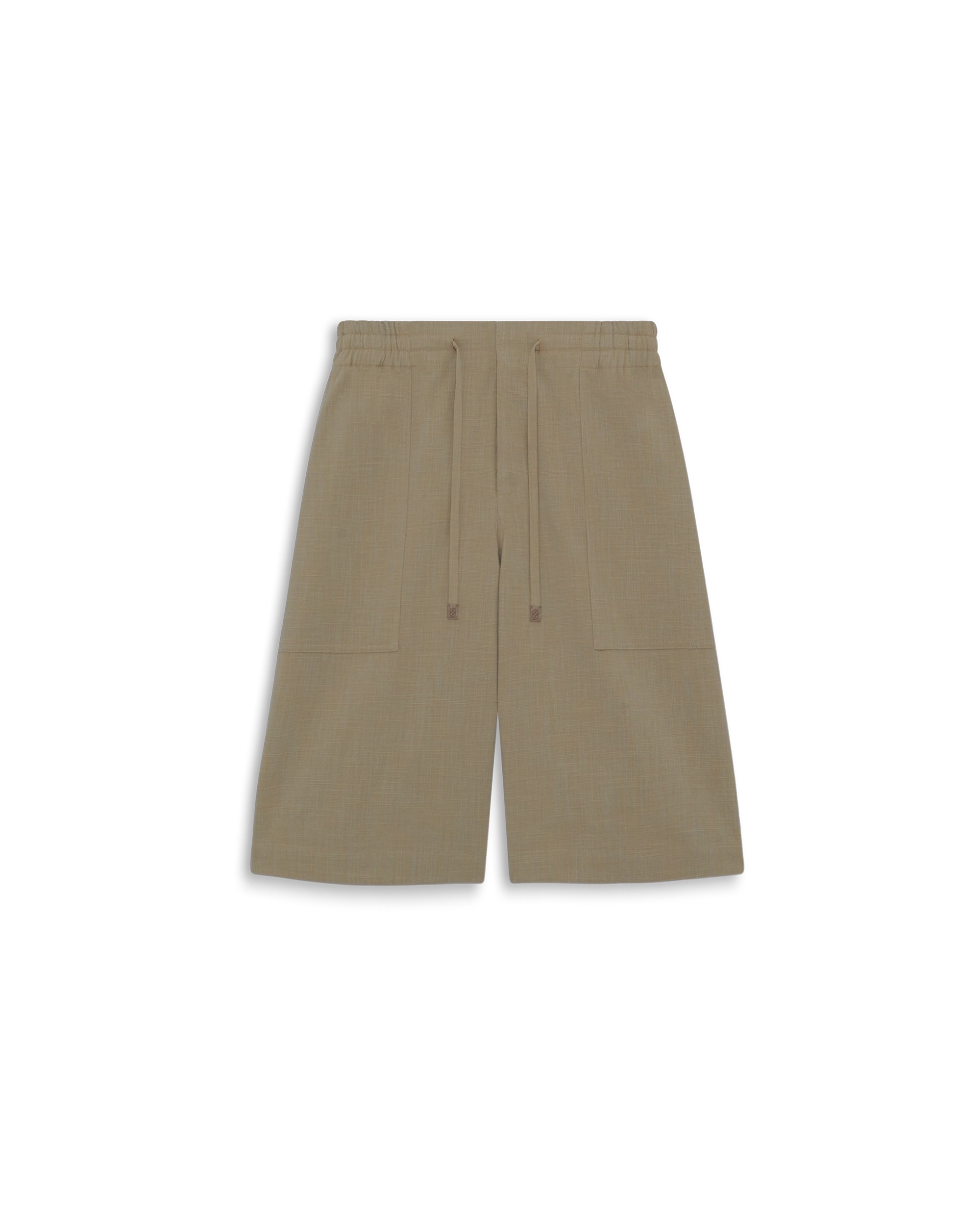 Drôle De Monsieur Short Elastiqué Coton Shorts Khaki Baumwolle