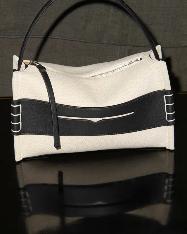 J.W.Anderson Loafer Bag Tasche Canvas Schwarz Leder