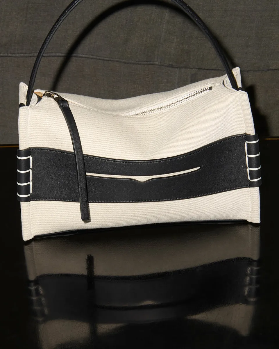 J.W.Anderson Loafer Bag Tasche Canvas Schwarz Leder