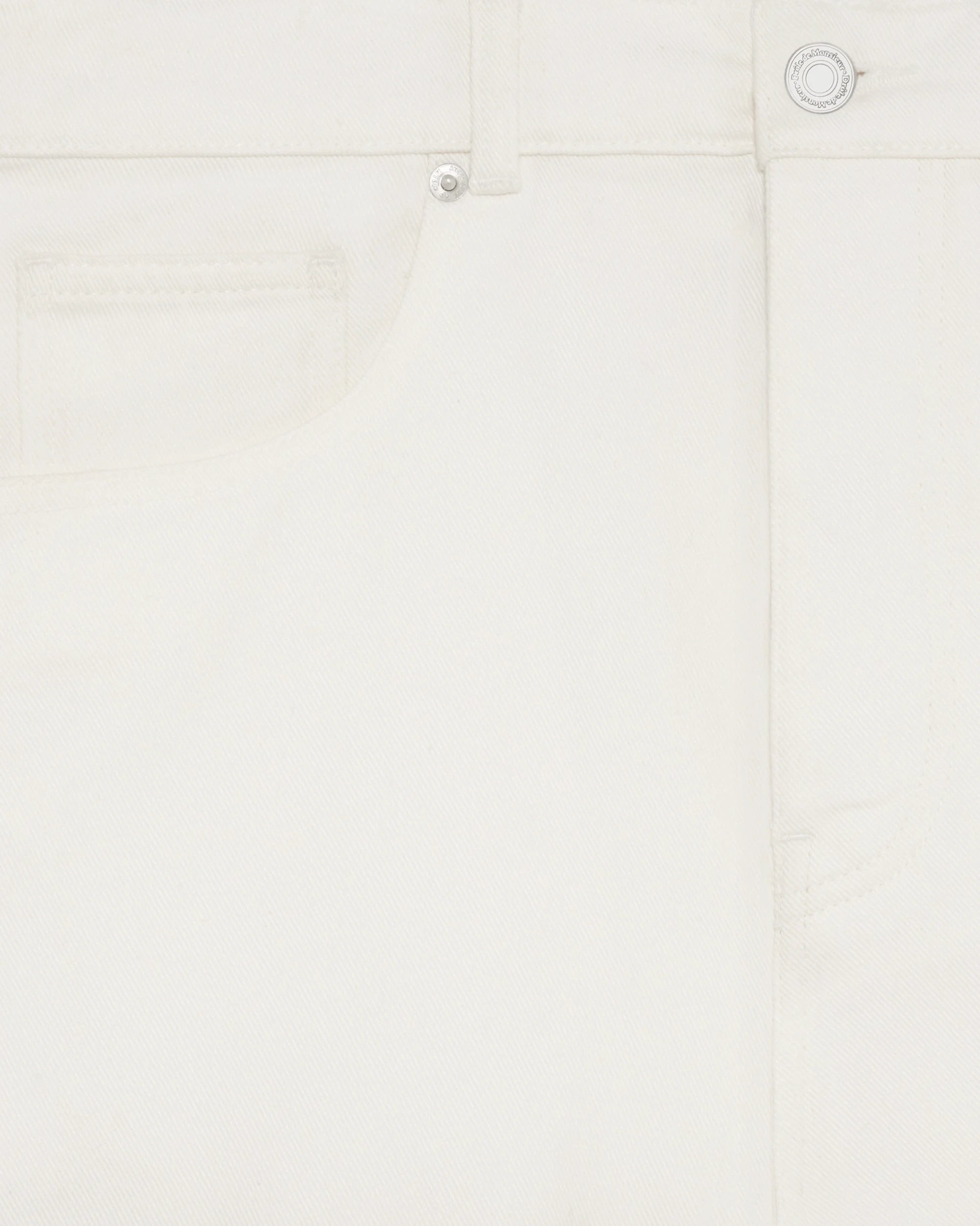 Drôle de Monsieur Jean Straight Off White Jeans Ecru Baumwolle