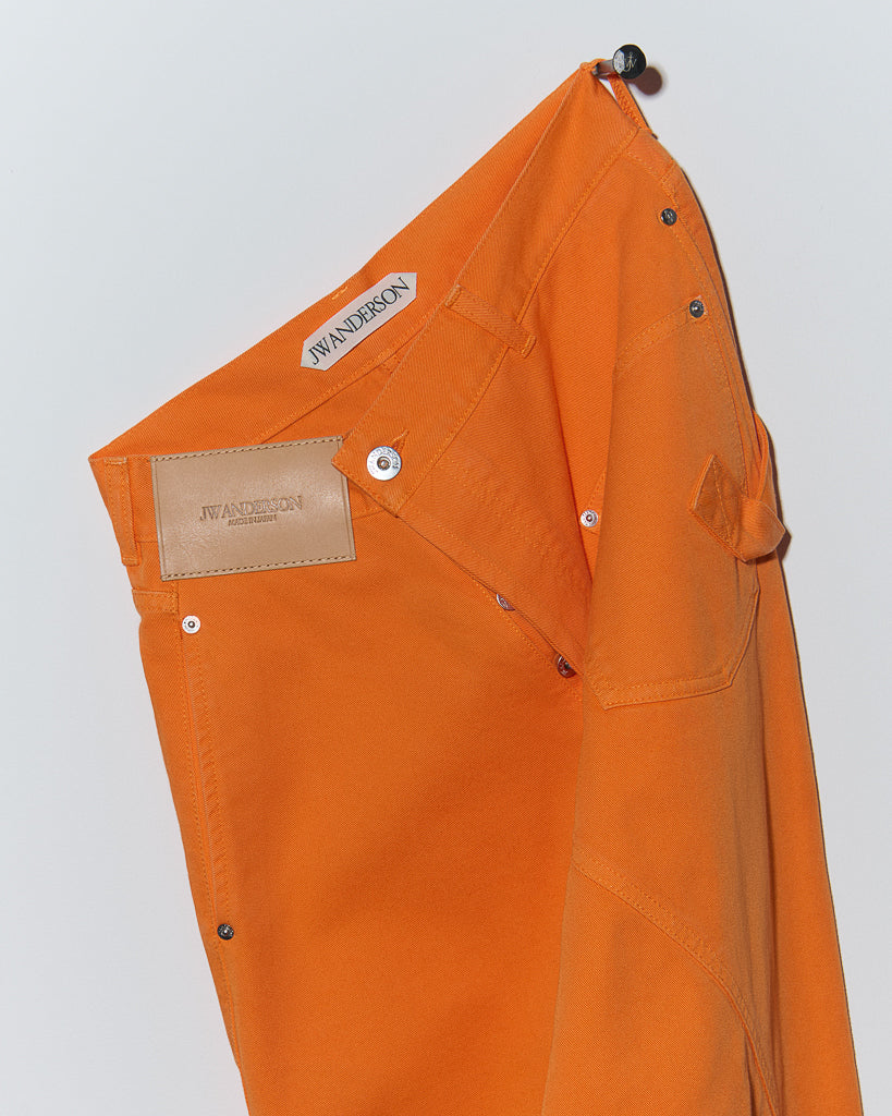 J.W.Anderson Twisted Workwear Denim Jeans Orange Damen