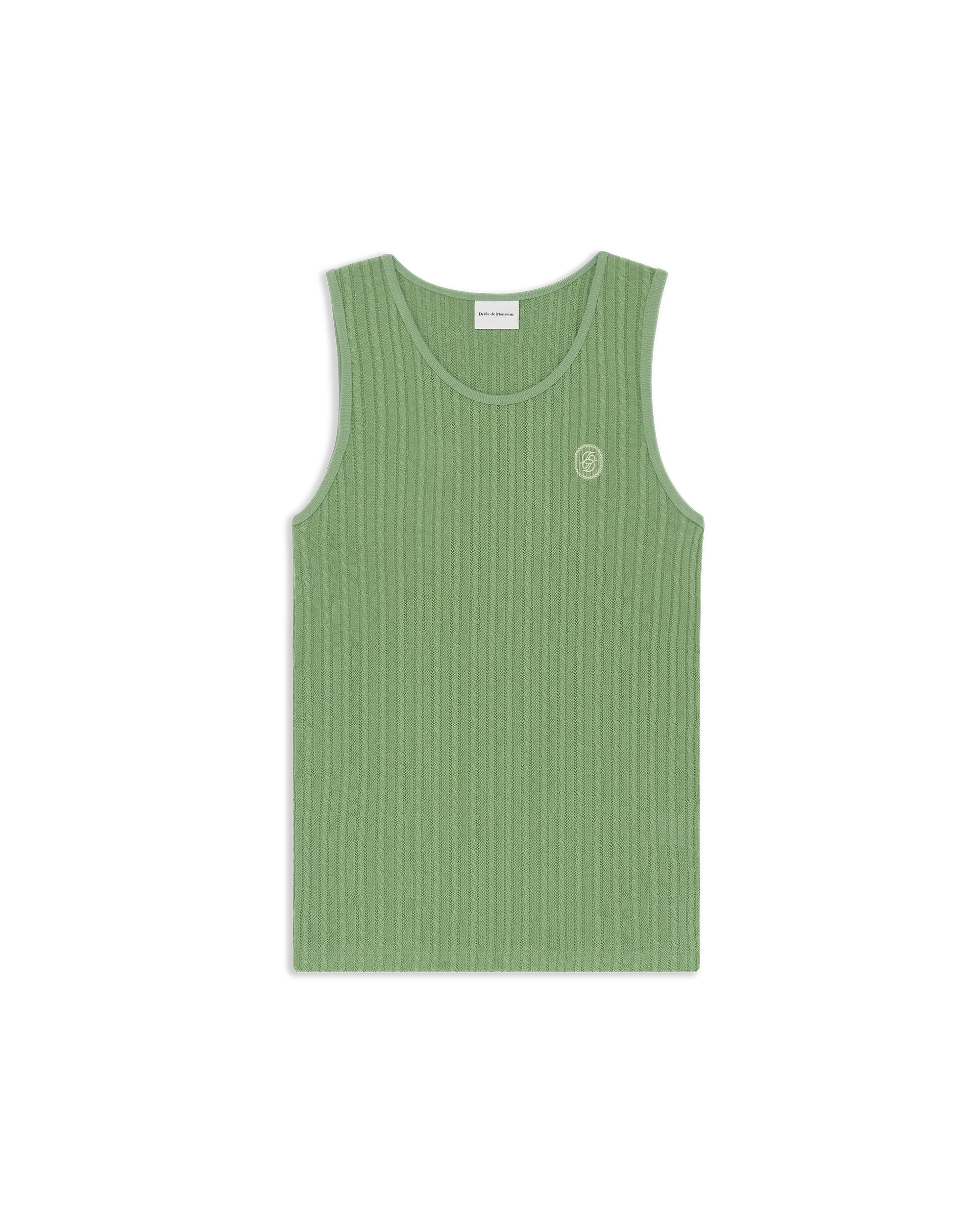 Drôle De Monsieur Débardeur D Miroir Tanktop hellgrün Baumwolle