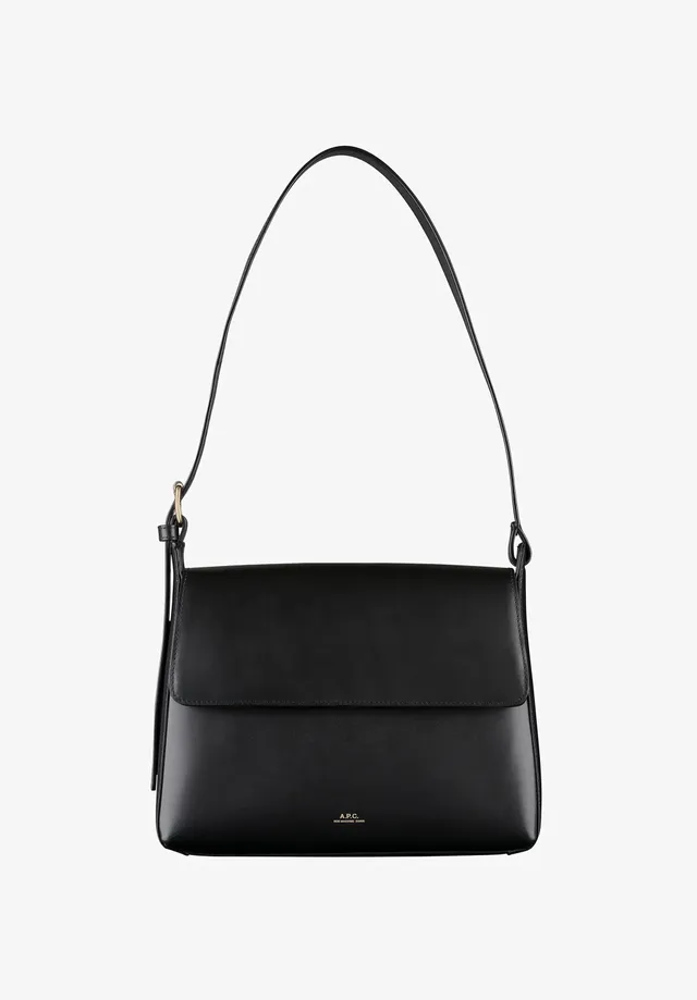 A.P.C. Virginie Flap Tasche Glattleder Gold-Schnalle