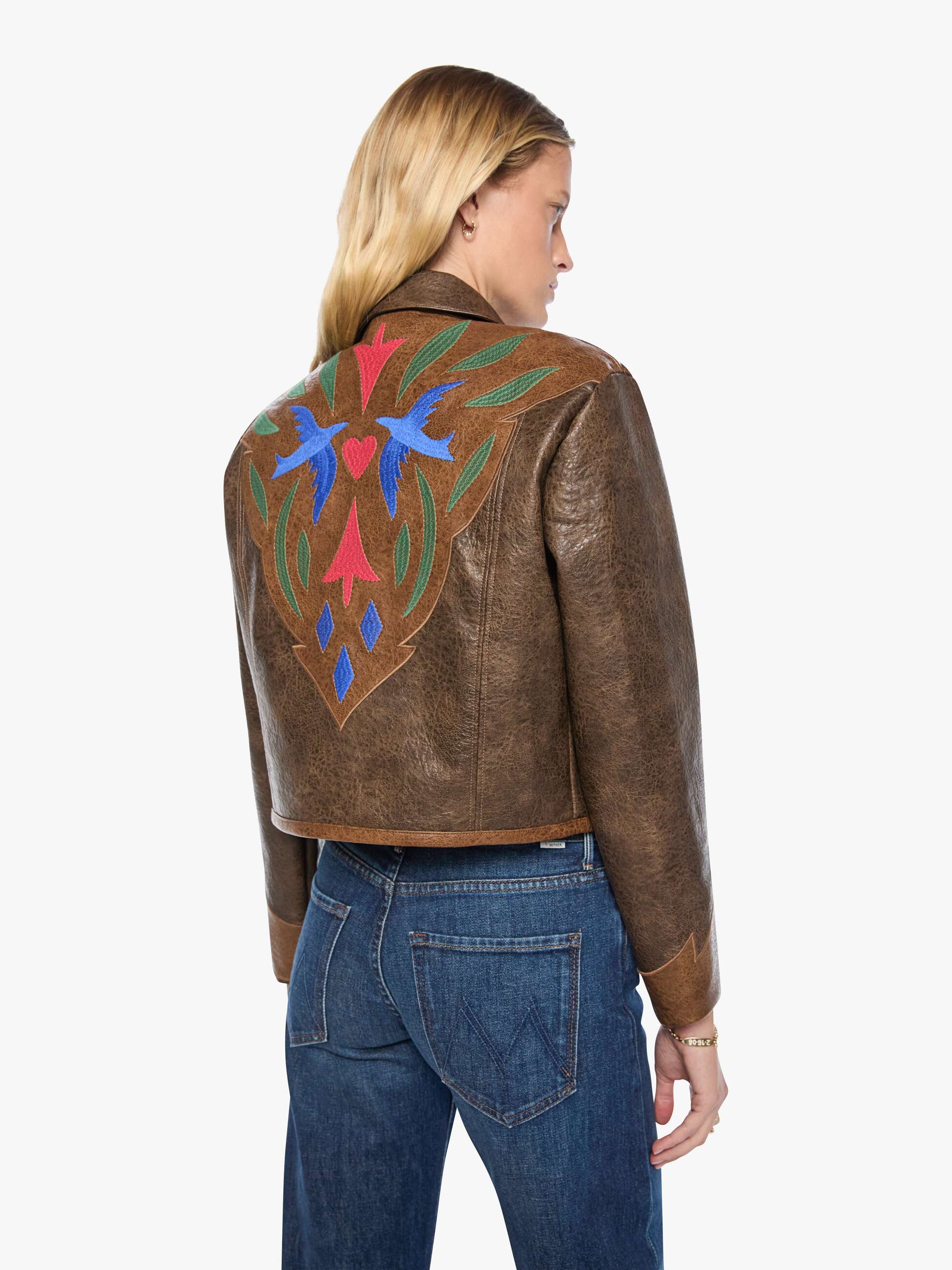 Mother The Open Book Zip Kunstlederjacke Picante Braun XS-XL