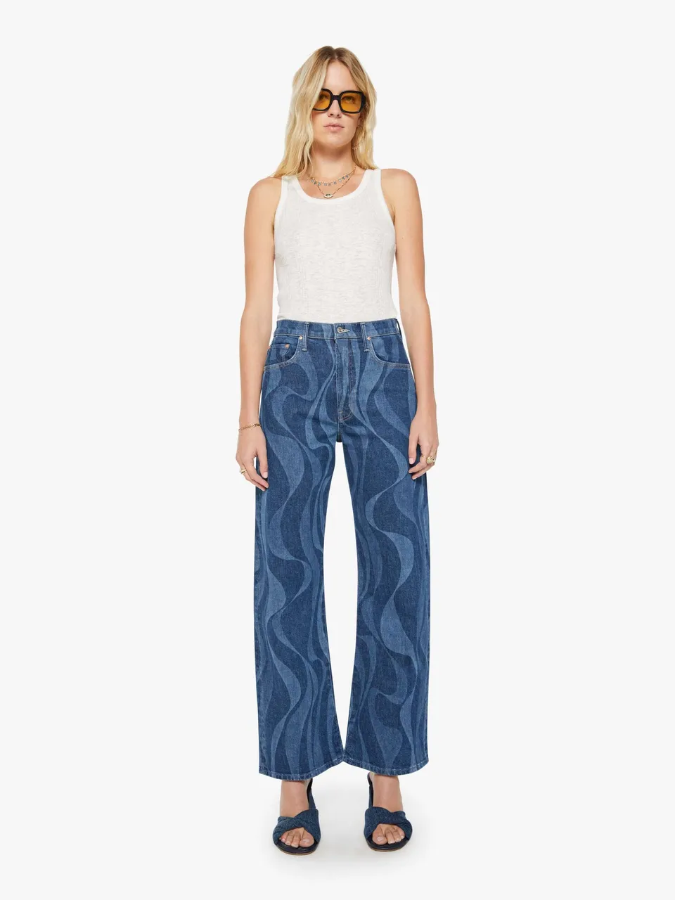 Mother Denim The Lasso Sneak Jeans Twist Of Fate Dunkelblau