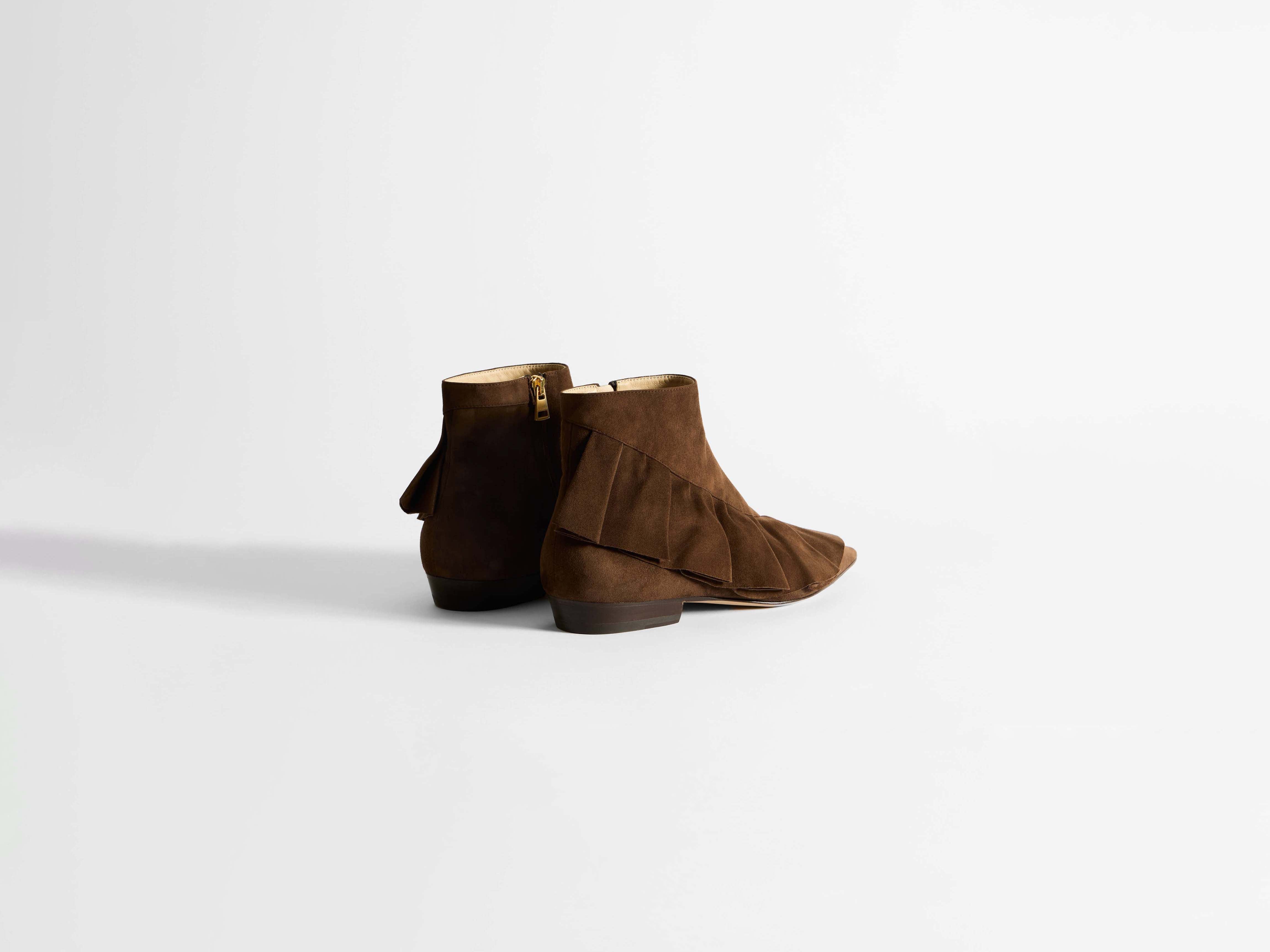 J.W.Anderson Shoes Ruffle Boots Stiefel Braun Ziegenleder