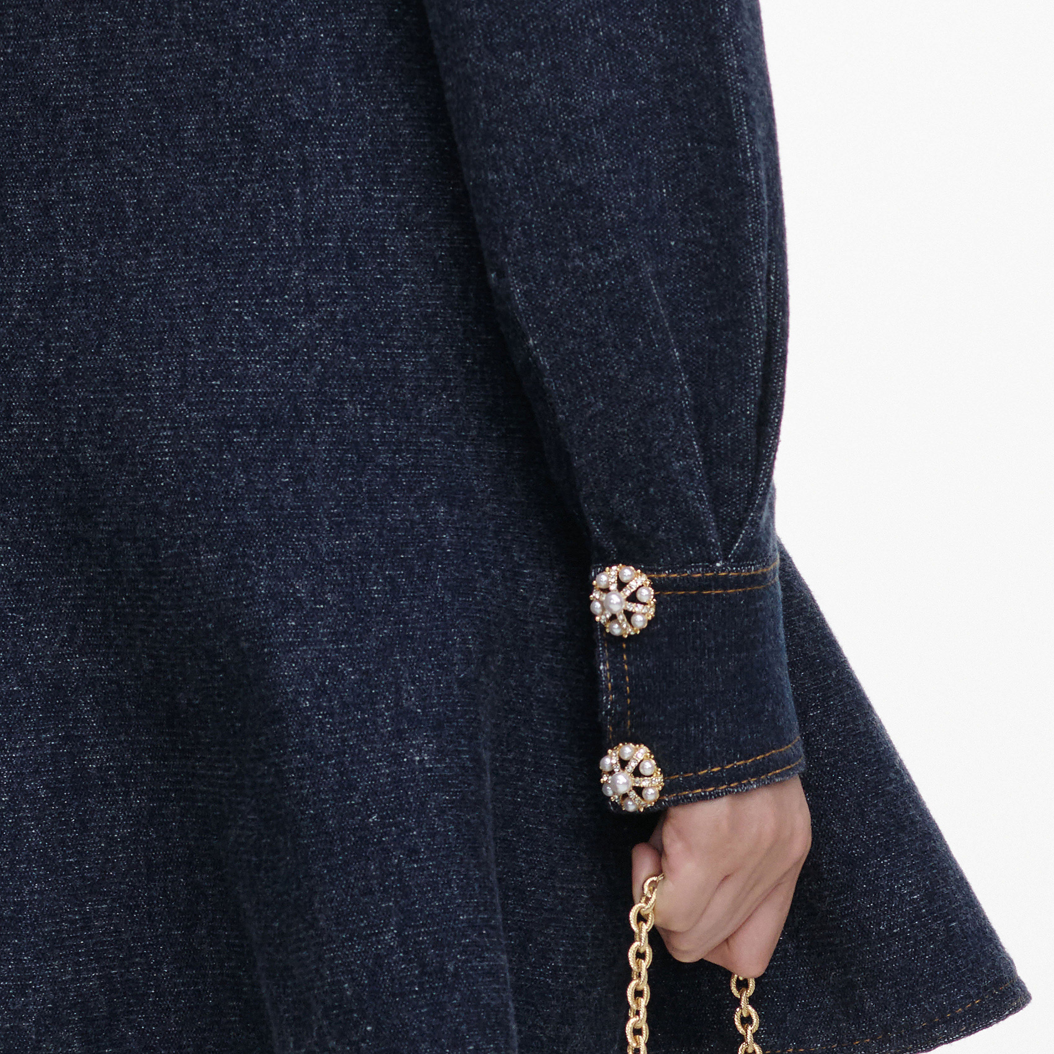 Self Portrait Navy Textured Knit Minikleid Blau Strick