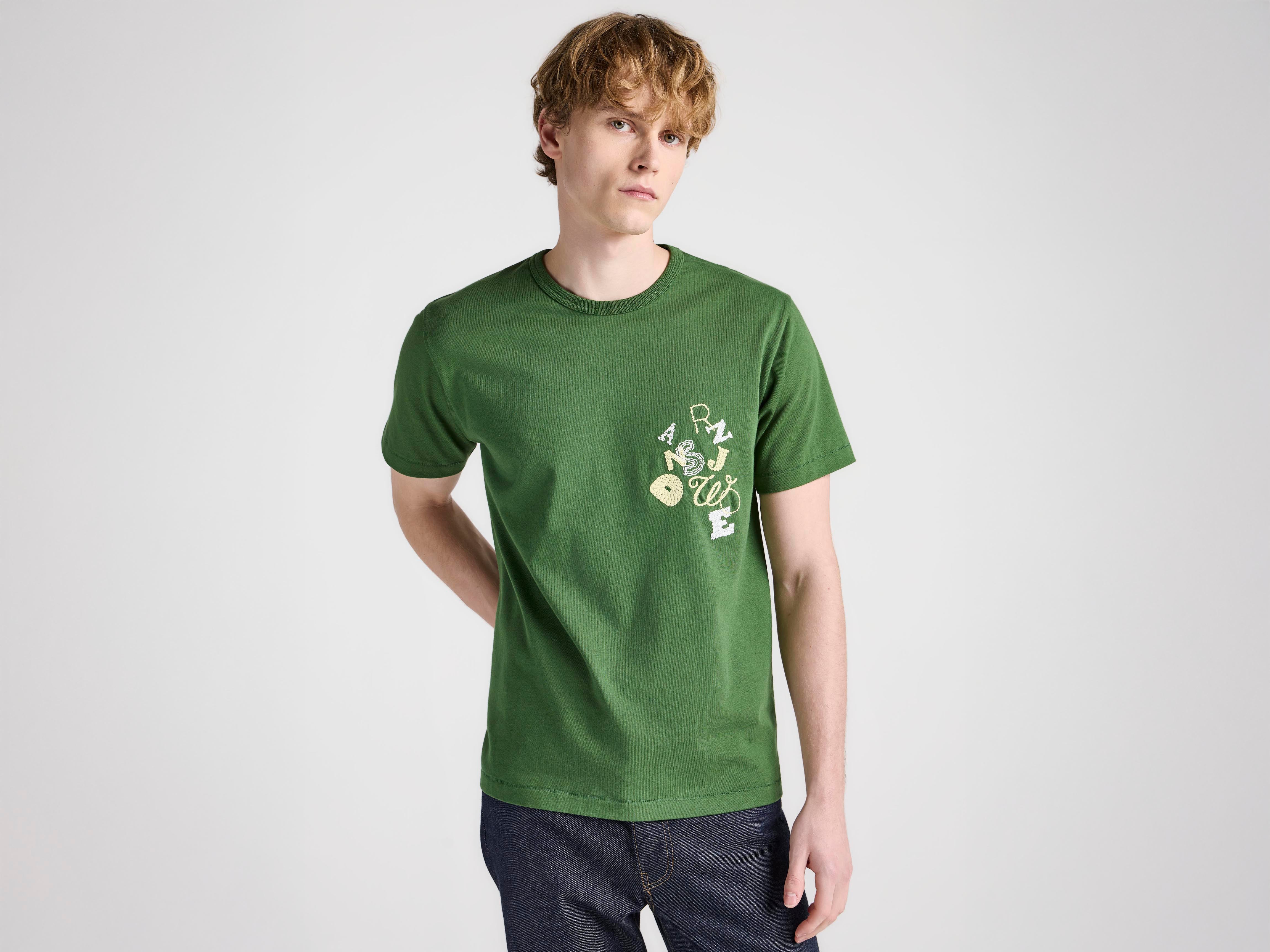J.W.Anderson Scattered Letters T-Shirt Herren grün Baumwolle