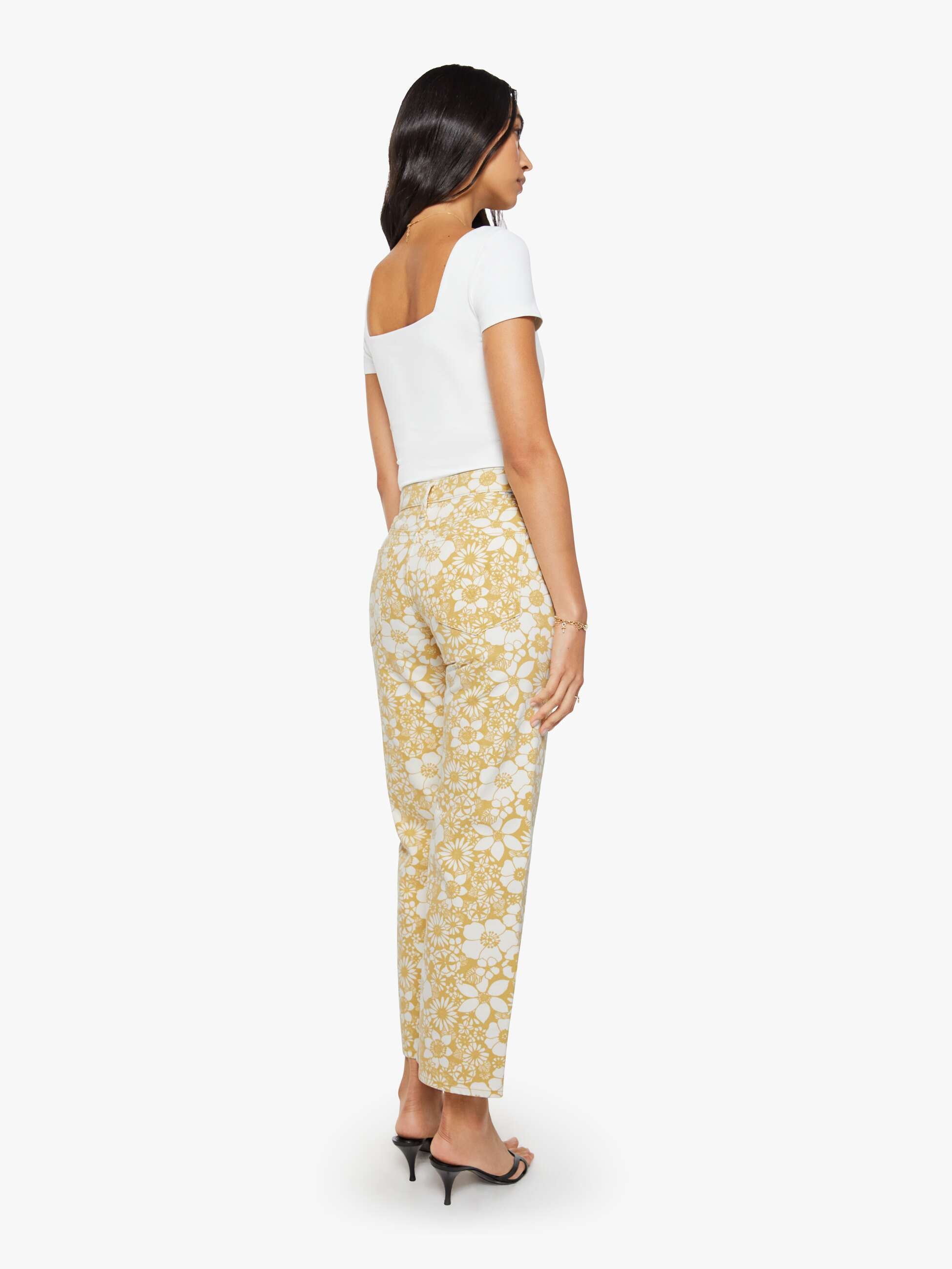 Mother Denim The Mid Rise Rambler Zip Ankle Jeans Floral