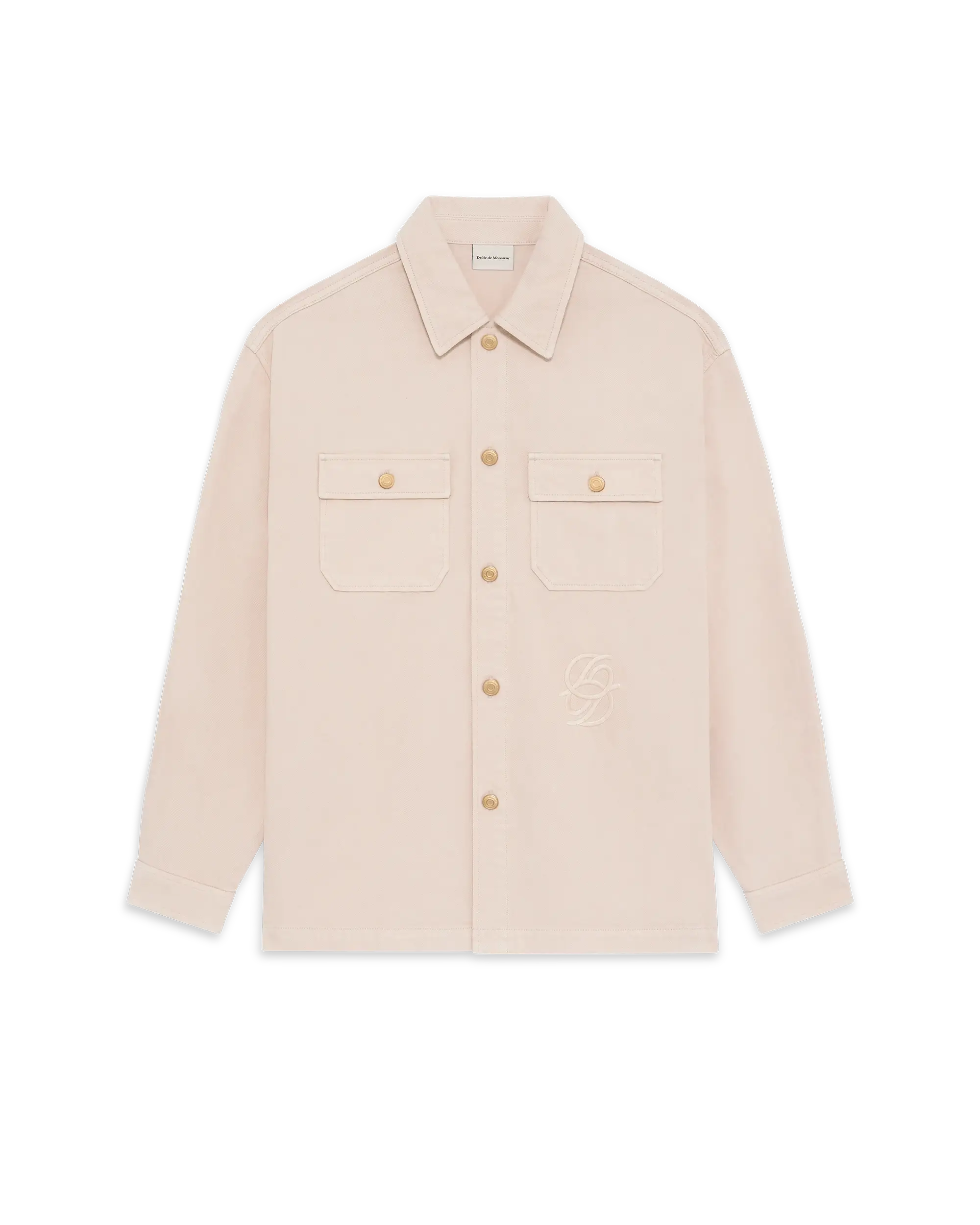 Drôle De Monsieur Chemise Denim Beige Hemd Baumwolle Sand