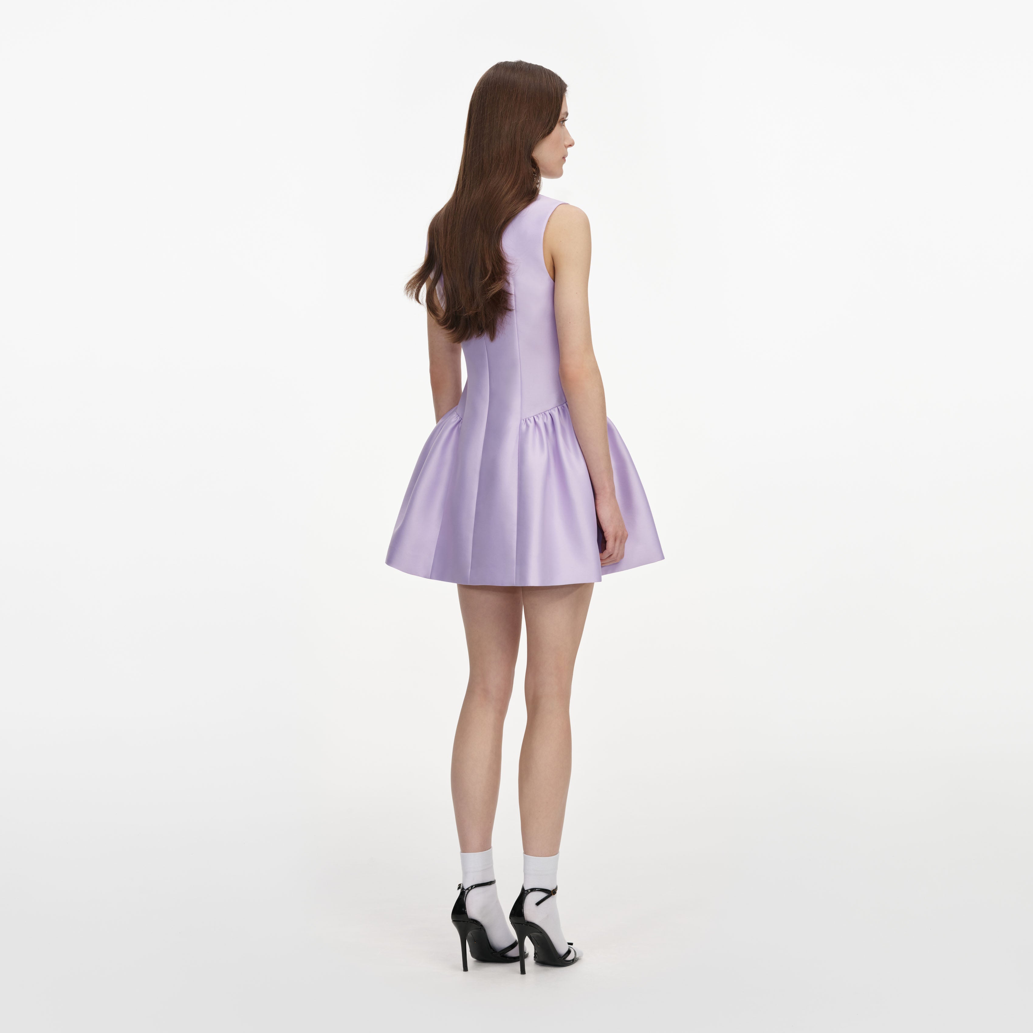 Self-Portrait Lilac Taffeta Minikleid Lila Gr. UK 4-16 Taft