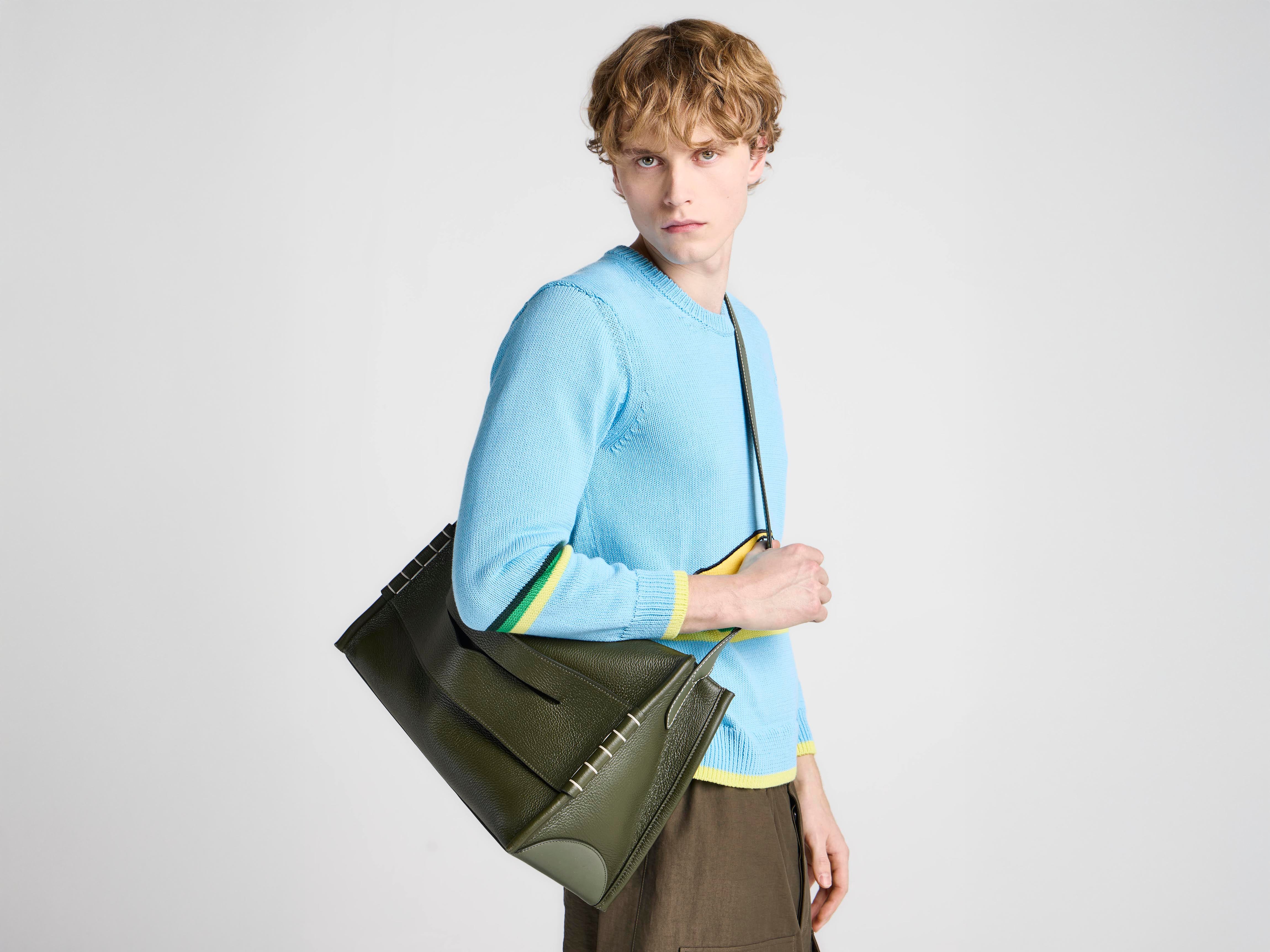 J.W.Anderson Messenger Loafer Tasche Khaki Leder