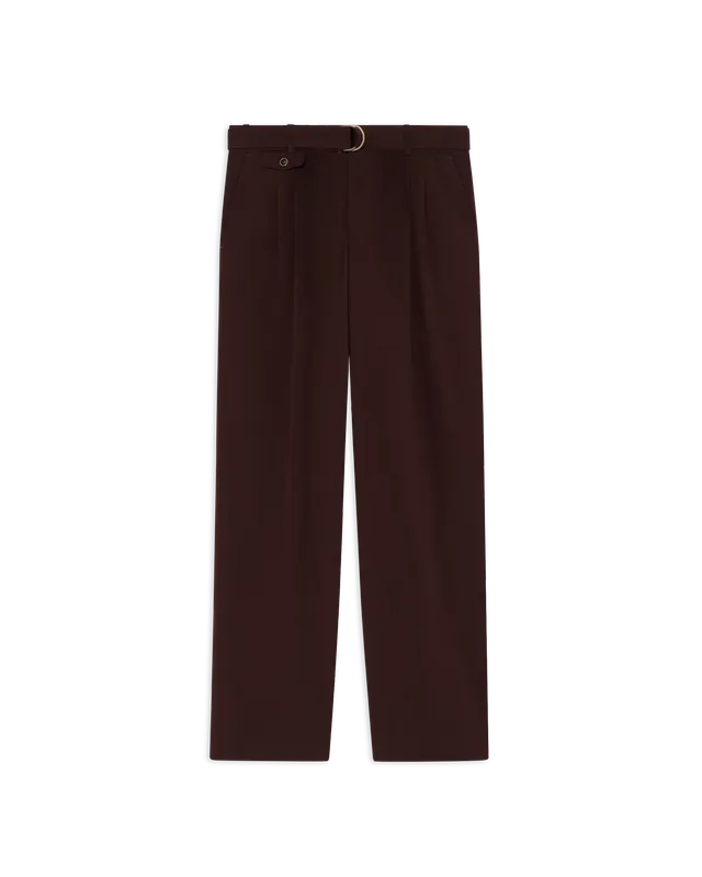 Drôle de Monsieur Pantalon Large Viscose Hose Braun weites Bein