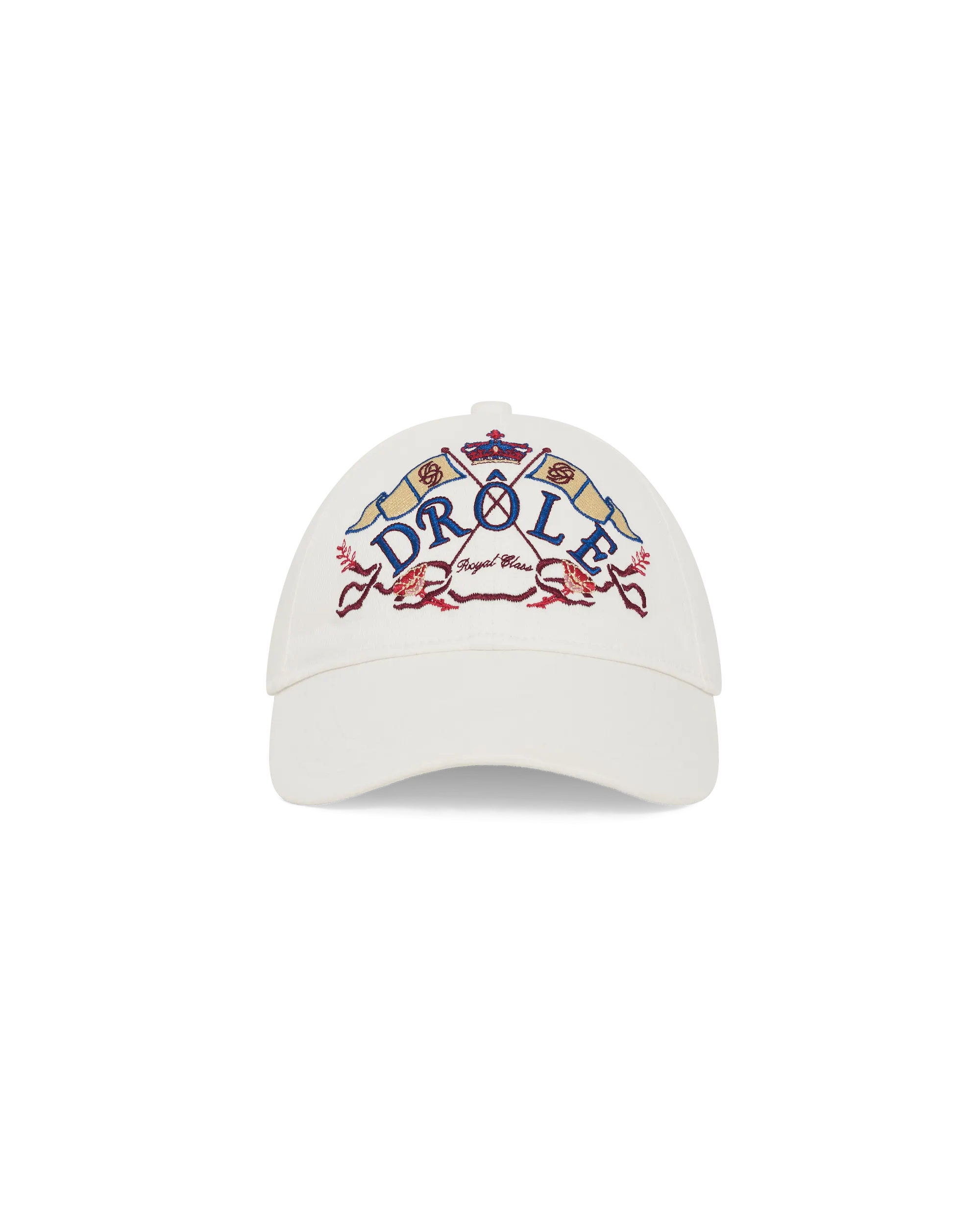 Drôle De Monsieur Drole Crest Embroidered Cap Kappe Weiß Baumwolle
